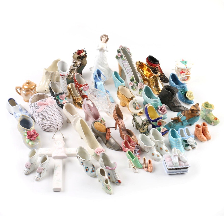 Miniature Shoe Collection and Other Figurines