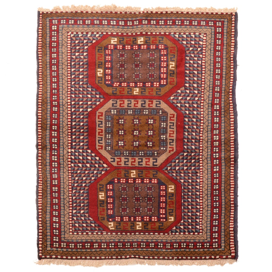 Hand-Knotted Persian Quchan Area Rug