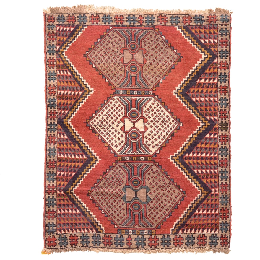 Hand-Knotted Persian Quchan Area Rug