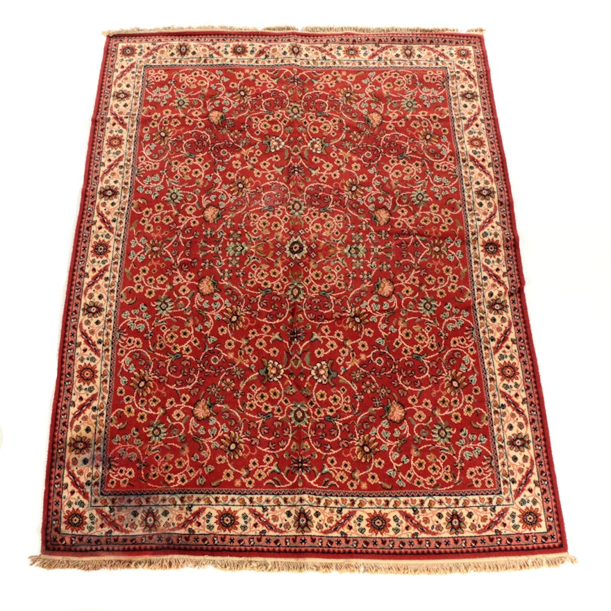Power-Loomed British Persian-Style Wool Area Rug