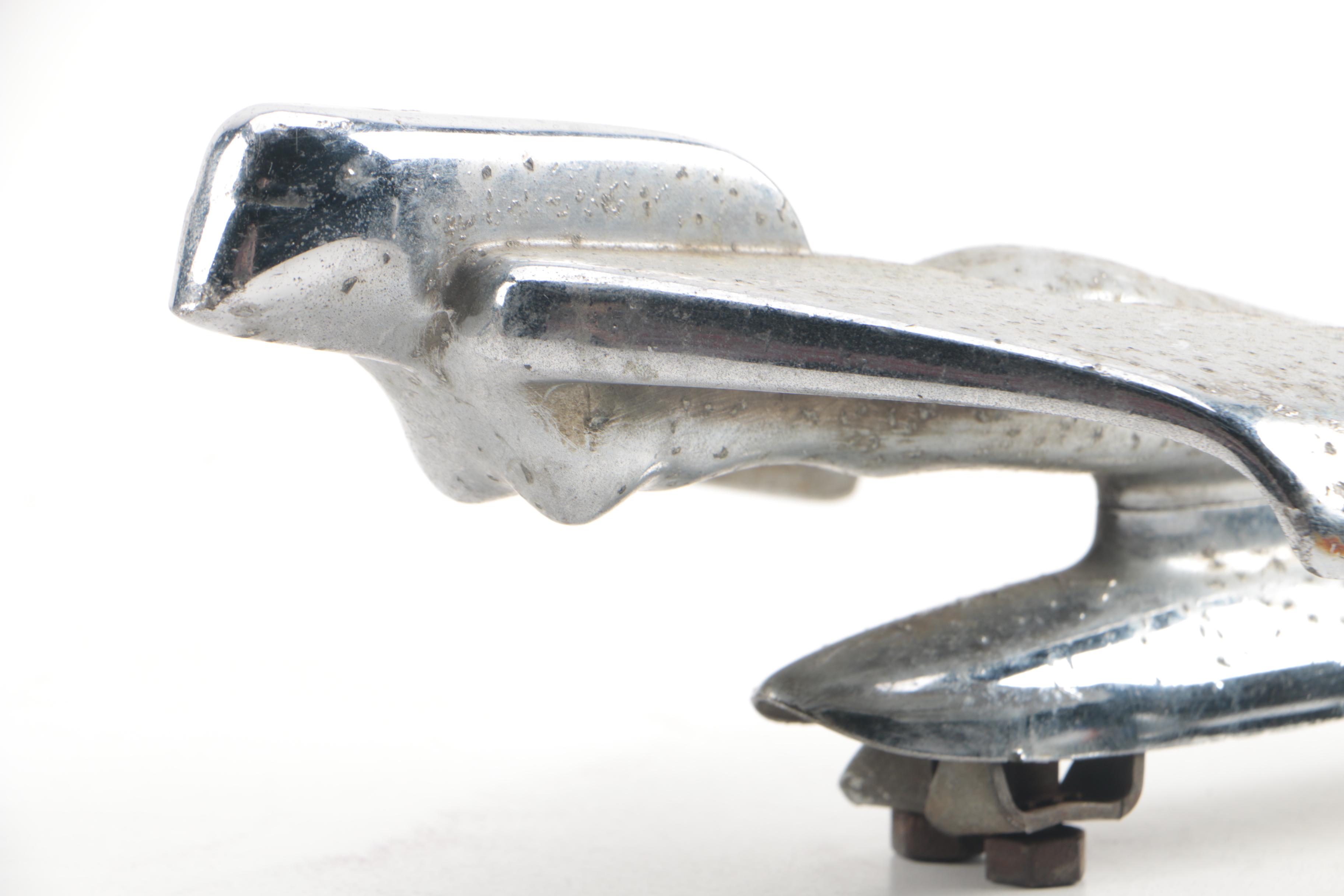 Early 1950s George Petty "Flying Goddess" Chromed Hood Ornament for Nash Motors