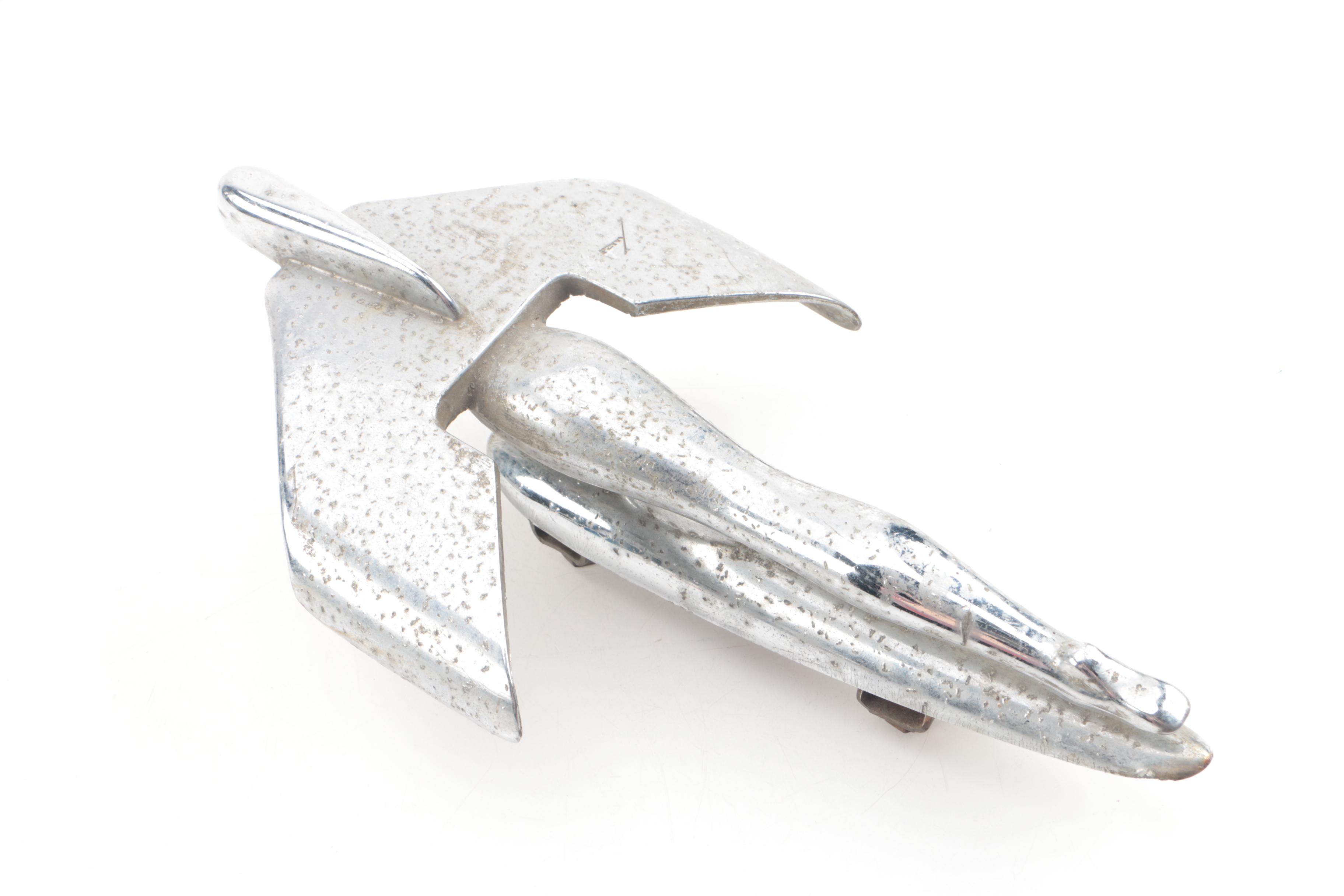 Early 1950s George Petty "Flying Goddess" Chromed Hood Ornament for Nash Motors