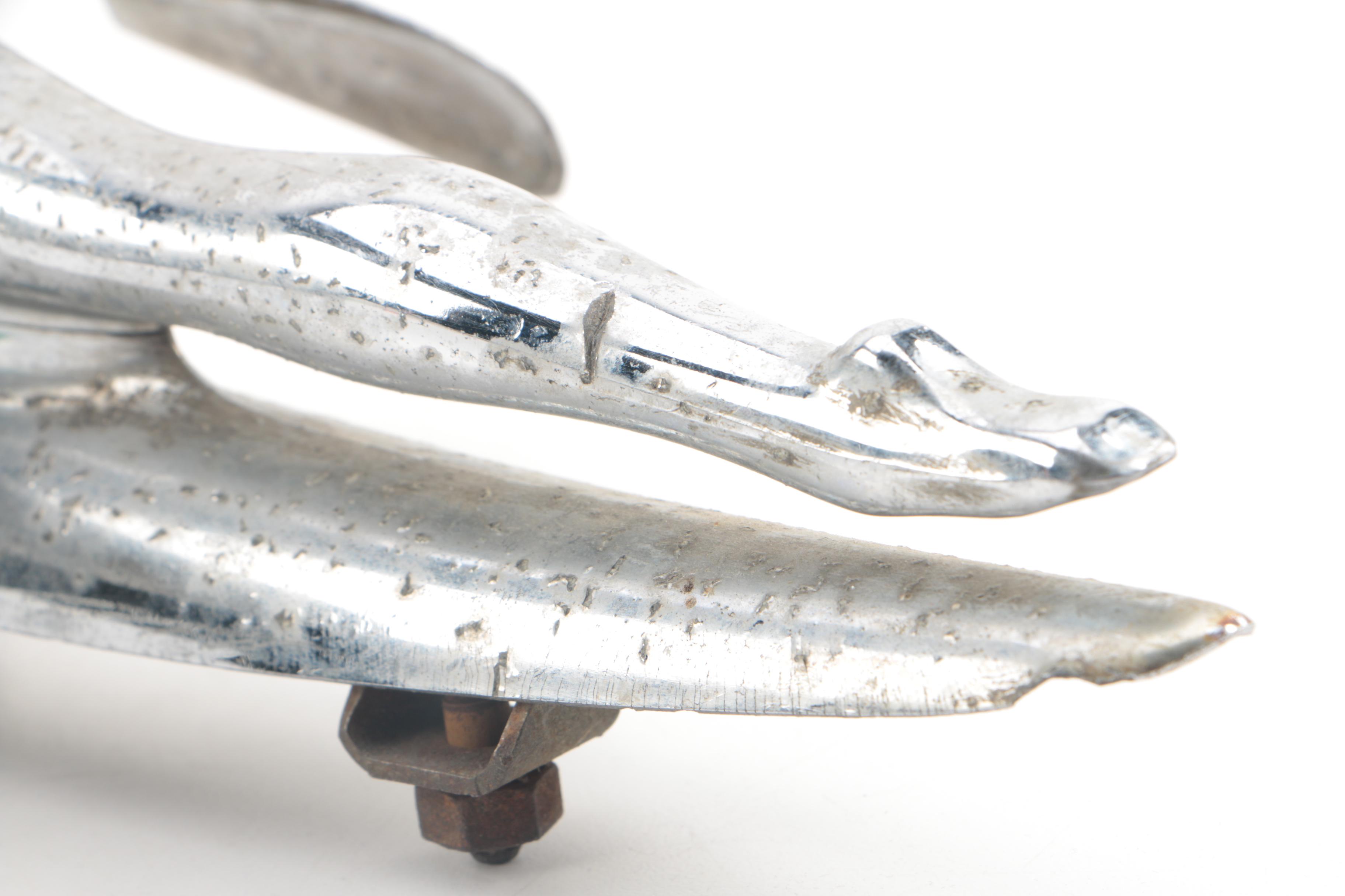 Early 1950s George Petty "Flying Goddess" Chromed Hood Ornament for Nash Motors