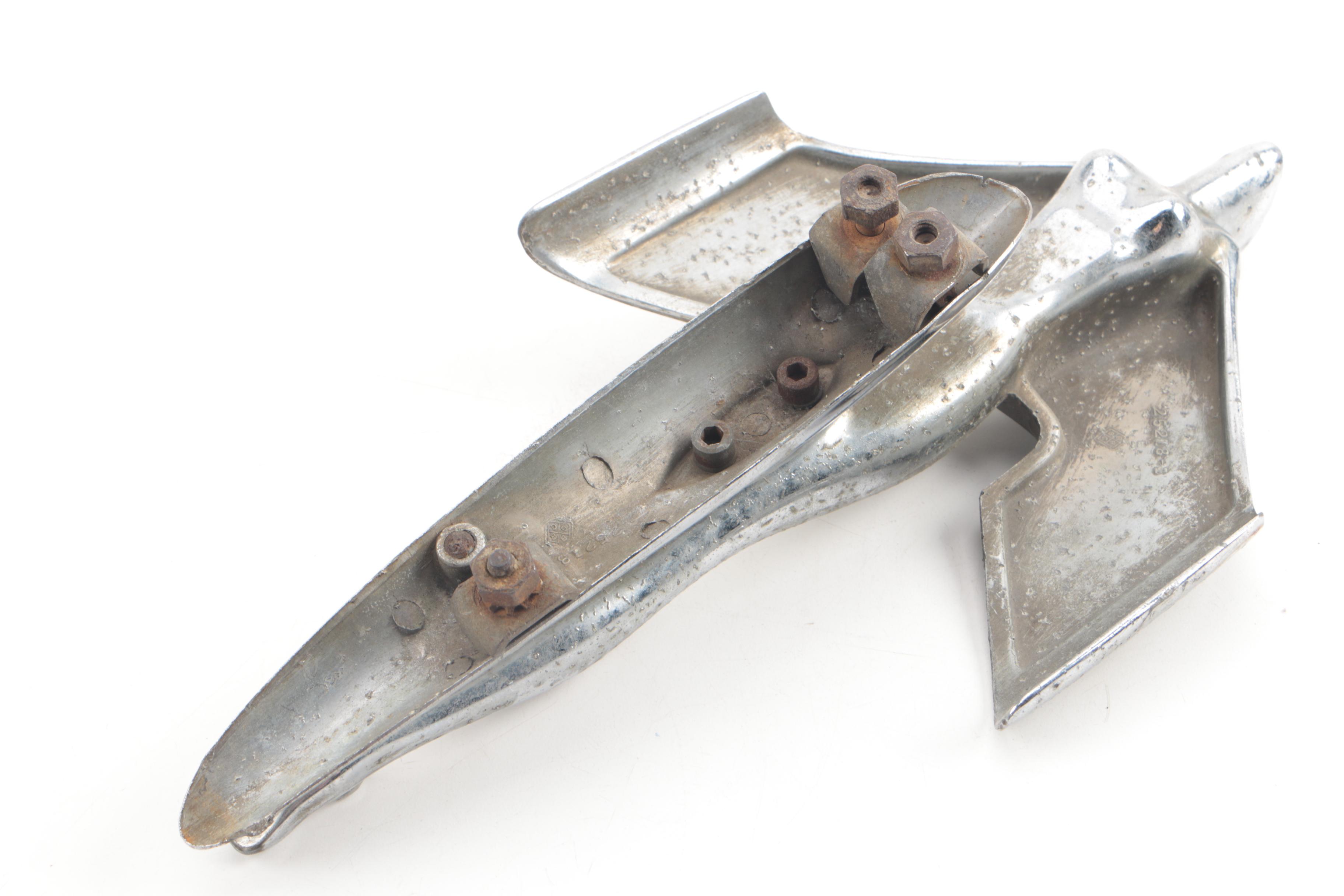 Early 1950s George Petty "Flying Goddess" Chromed Hood Ornament for Nash Motors