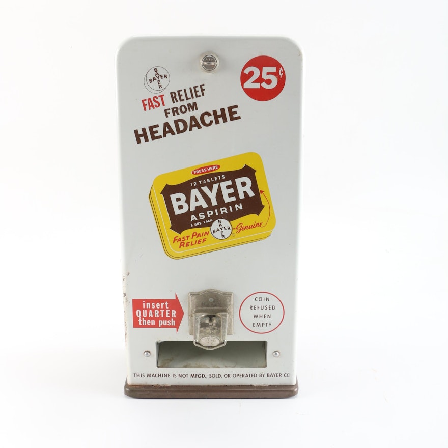 Vintage Bayer Aspirin Dispenser Vending Machine