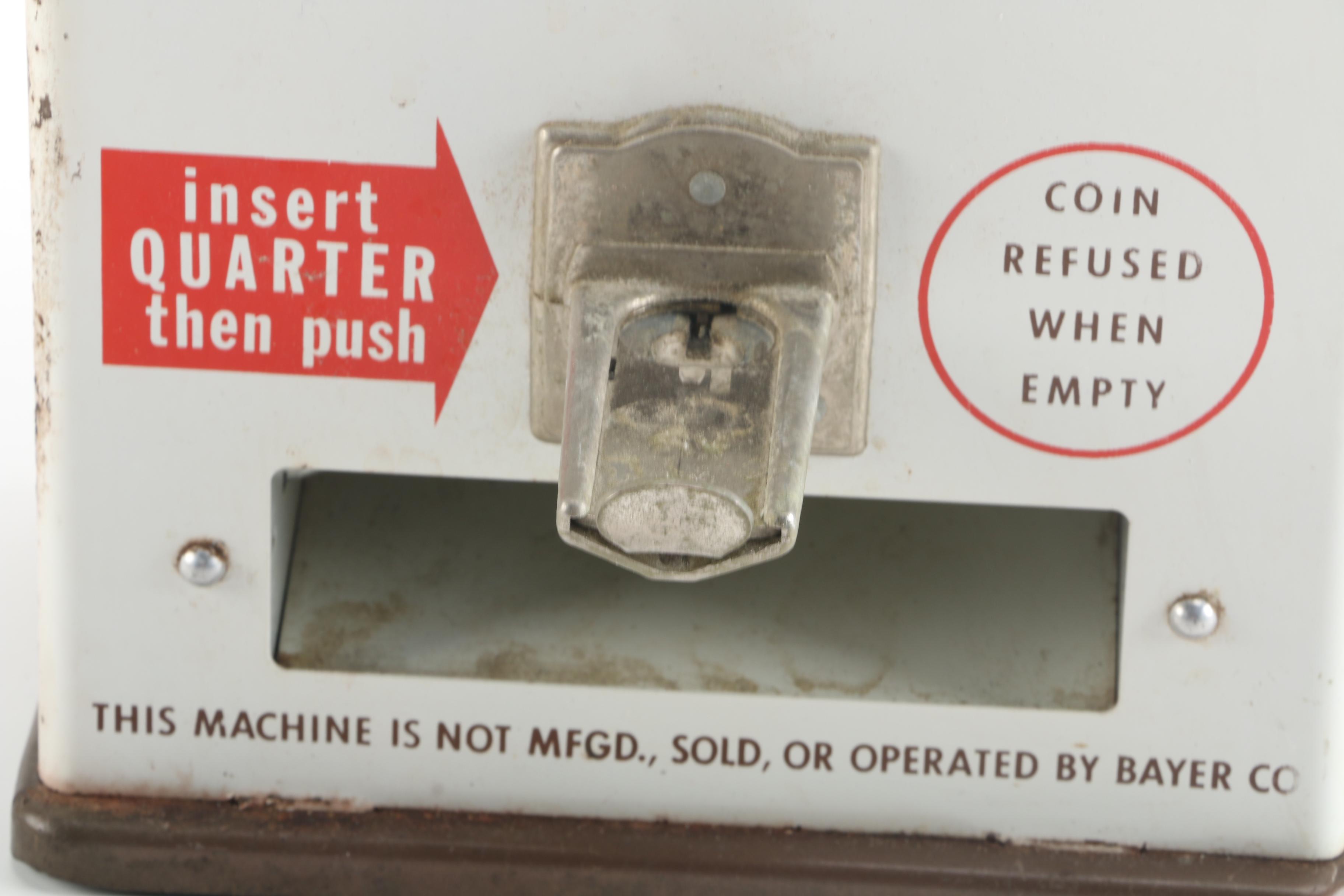 Vintage Bayer Aspirin Dispenser Vending Machine