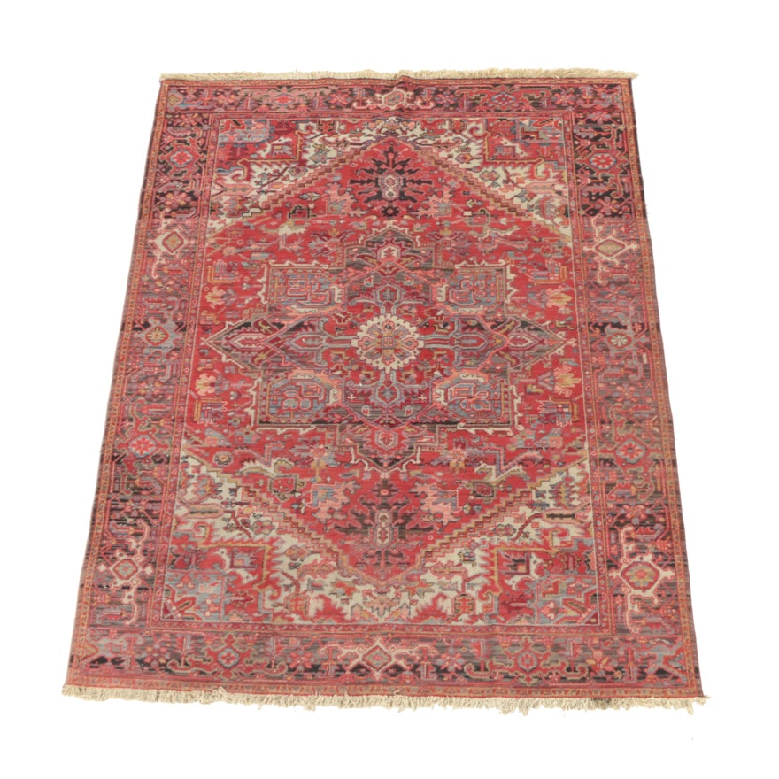 Power-Loomed Belgian Persian Heriz-Style Wool Area Rug by Icco