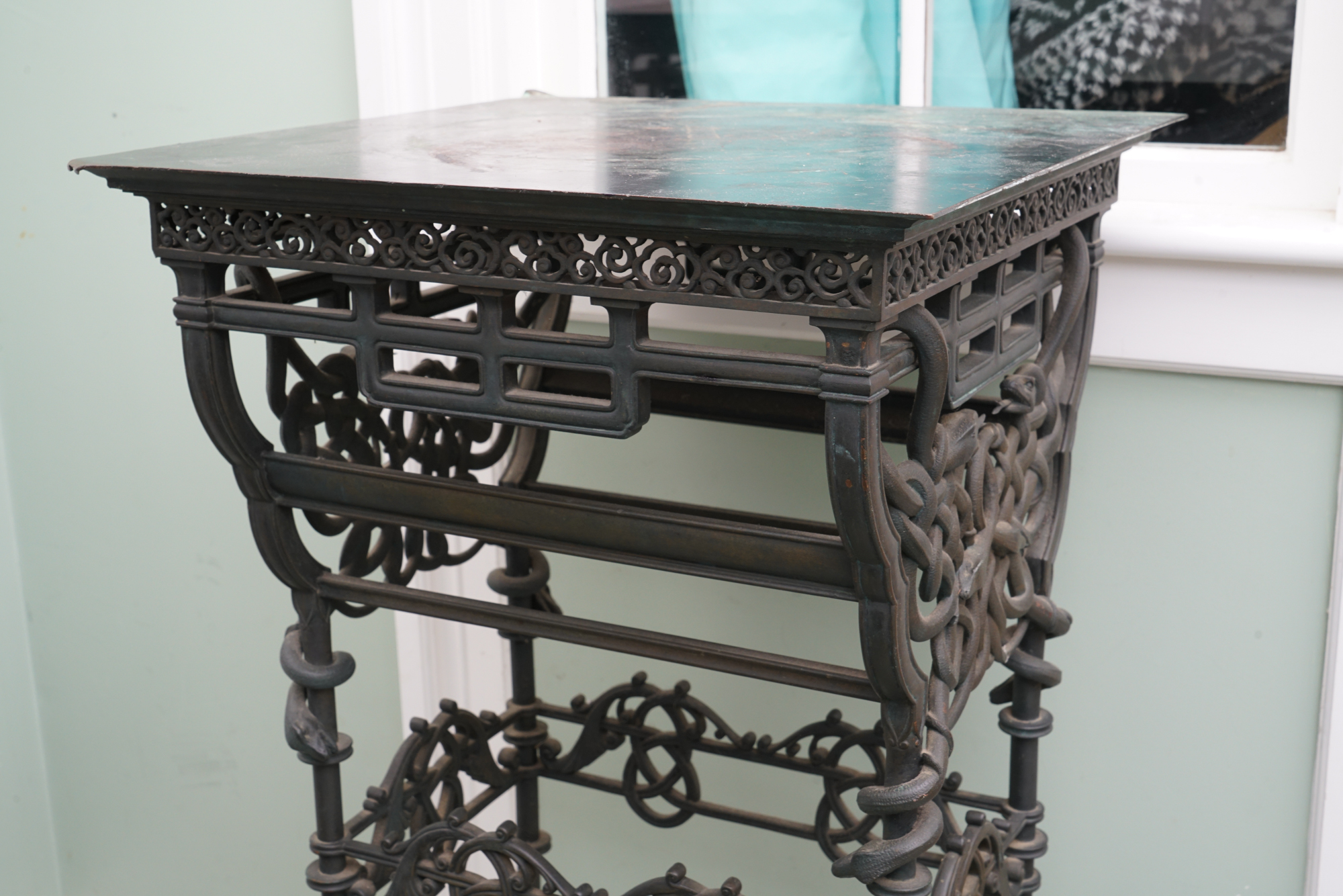 Pair of Antique Cast Bronze Plant Stands