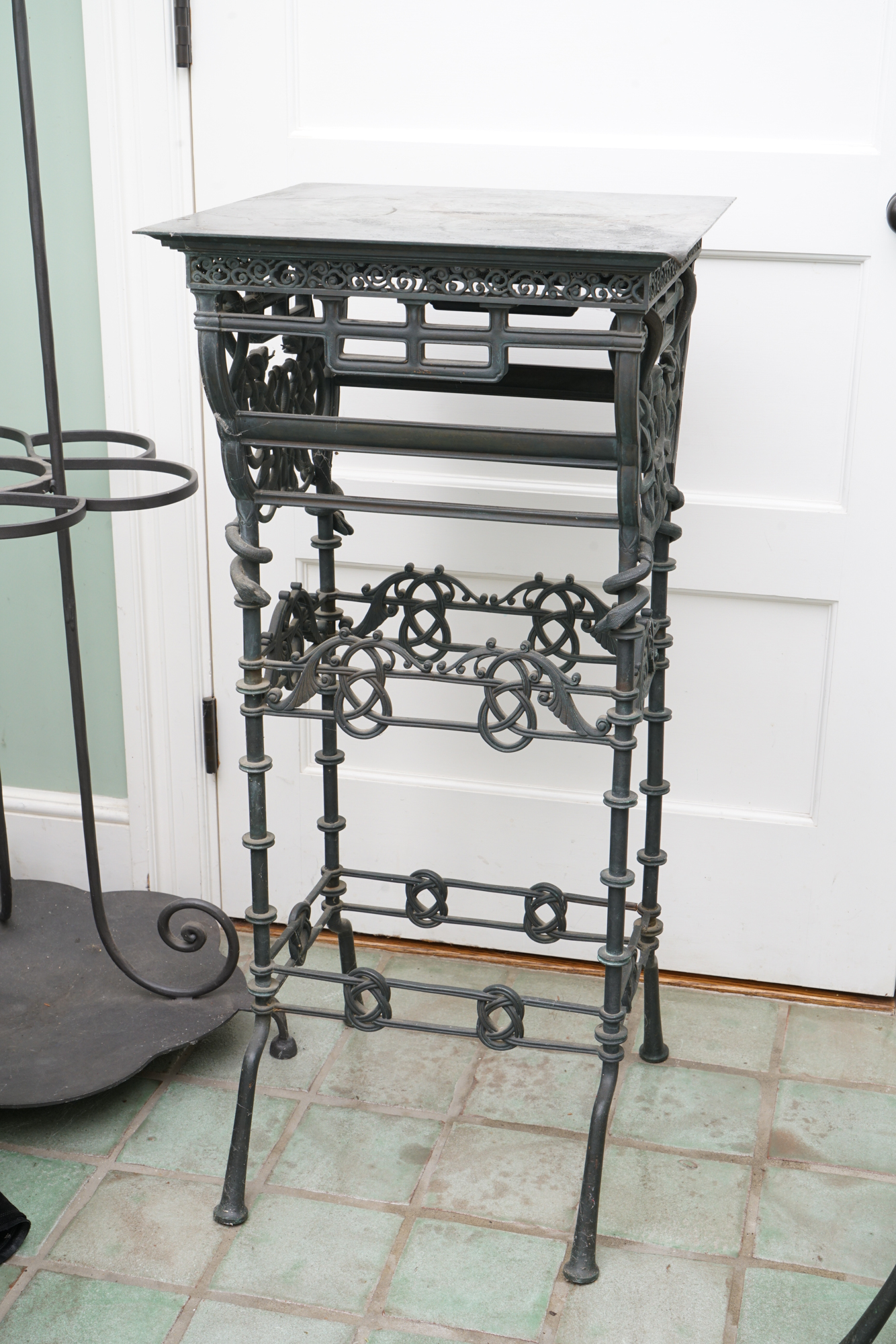 Pair of Antique Cast Bronze Plant Stands