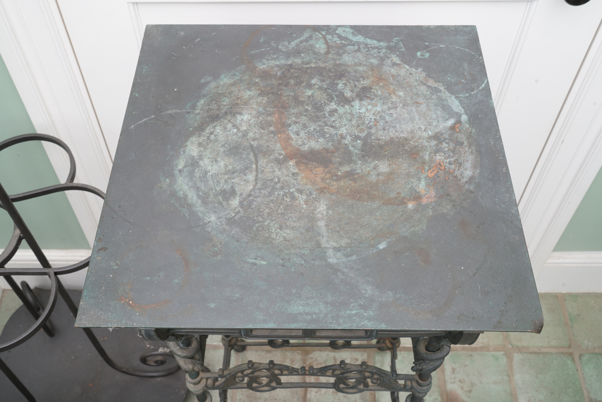 Pair of Antique Cast Bronze Plant Stands