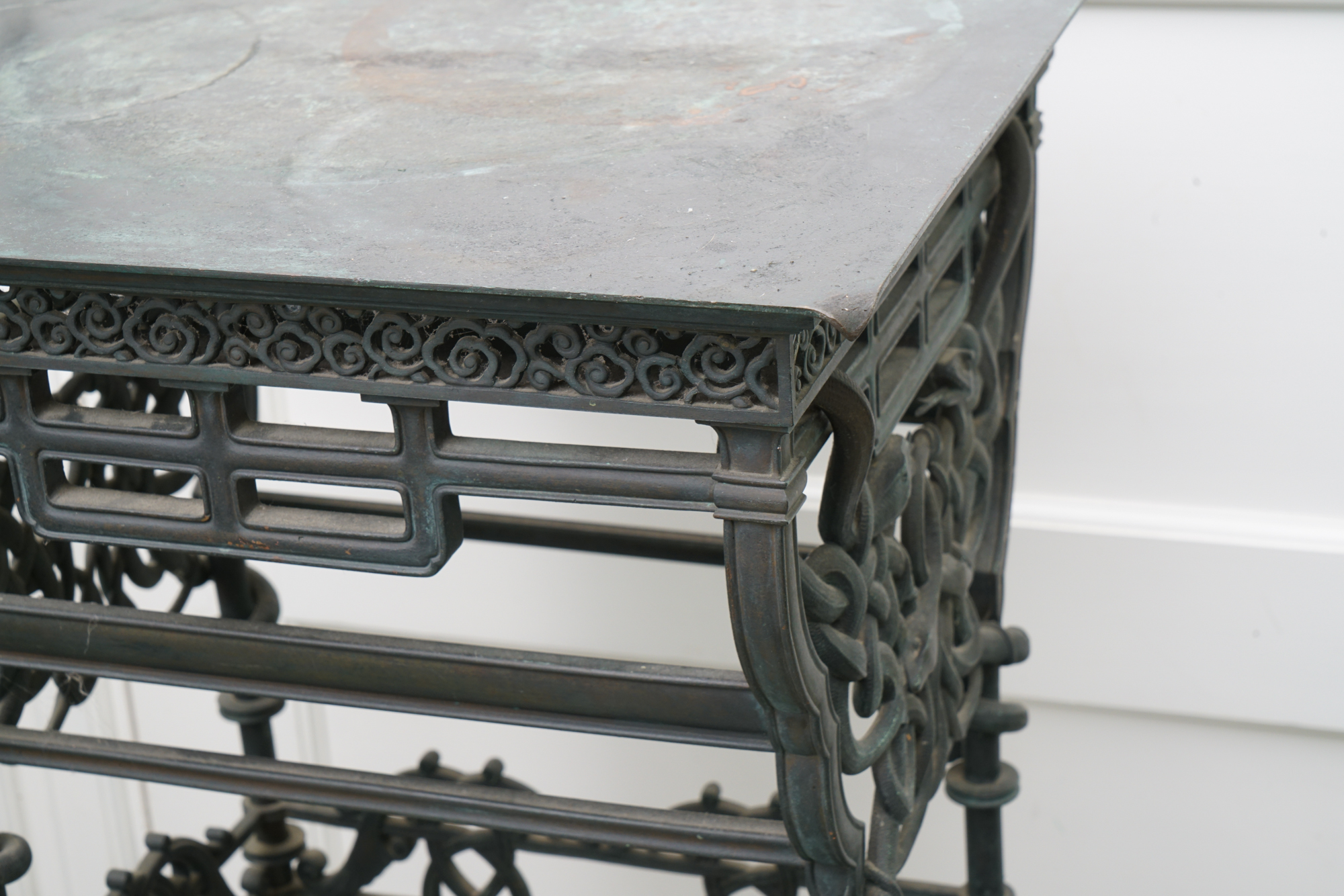 Pair of Antique Cast Bronze Plant Stands