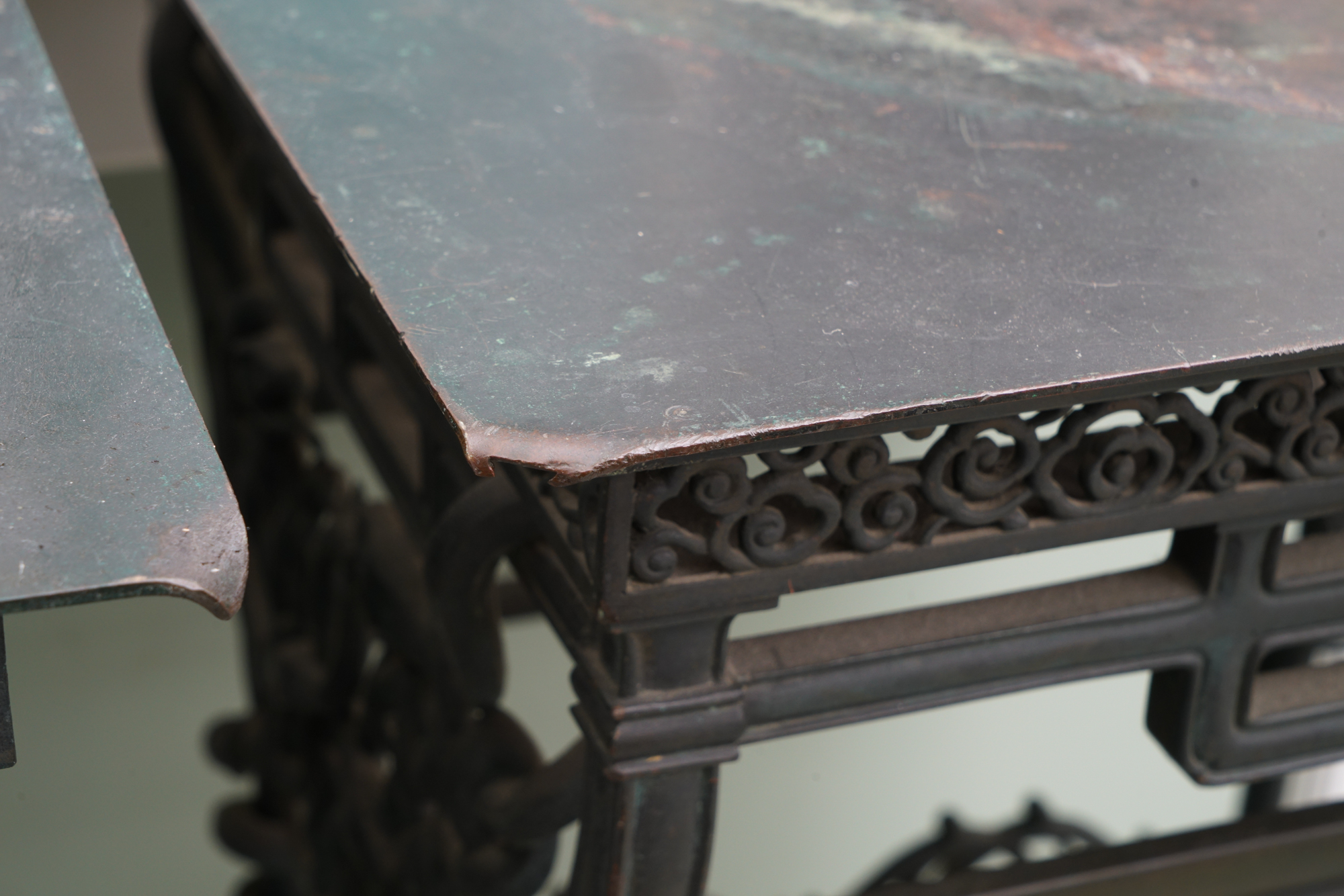 Pair of Antique Cast Bronze Plant Stands