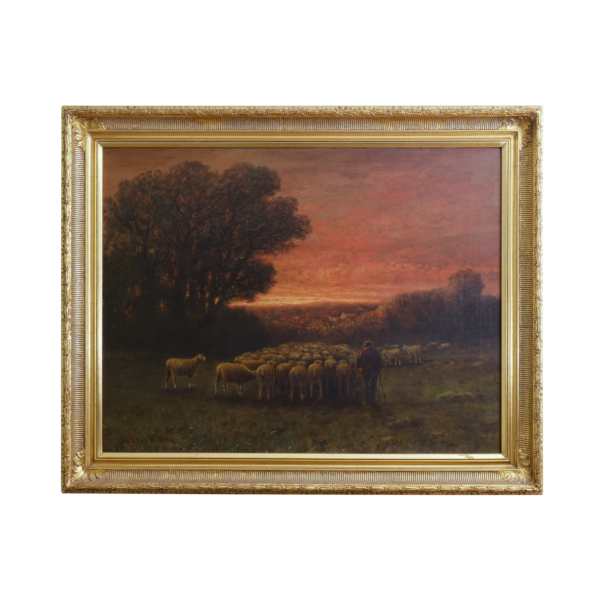 Wesley Elbridge Webber Pastoral Landscape Oil Painting