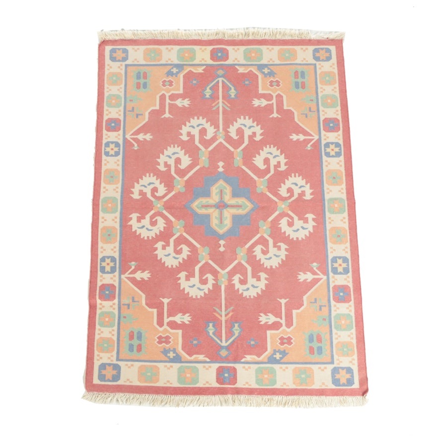 Handwoven Indian Dhurrie Accent Rug