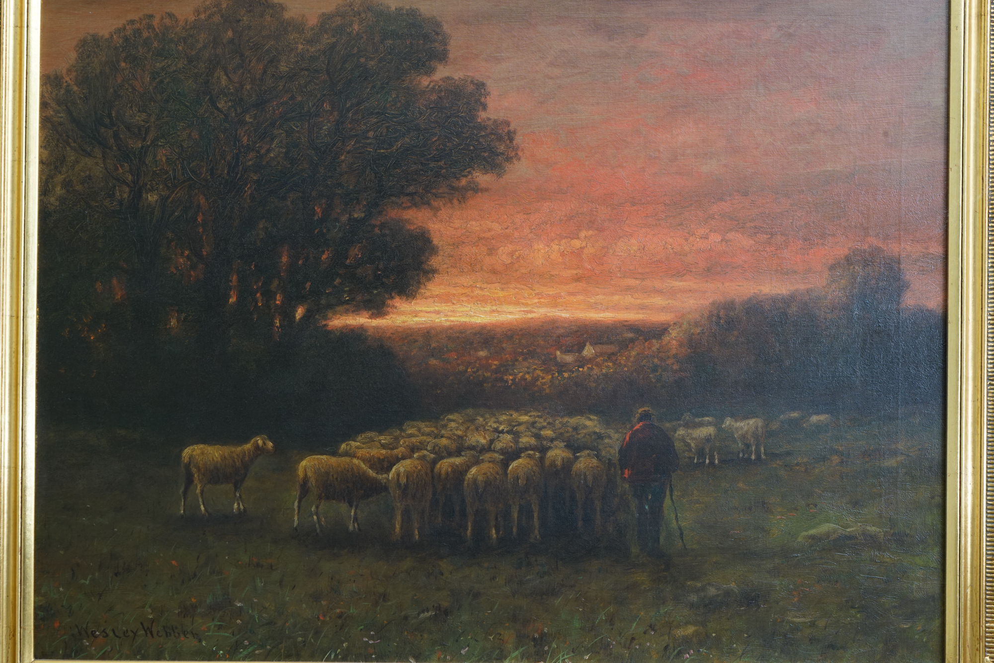 Wesley Elbridge Webber Pastoral Landscape Oil Painting