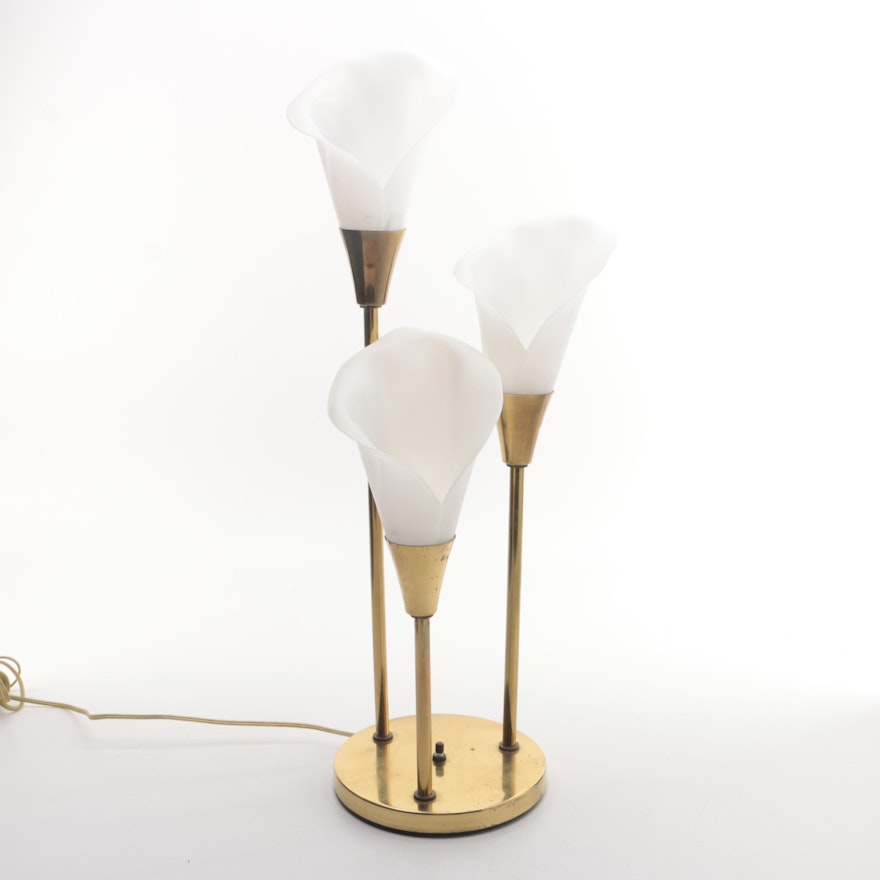 Brass Finish Lily Lamp