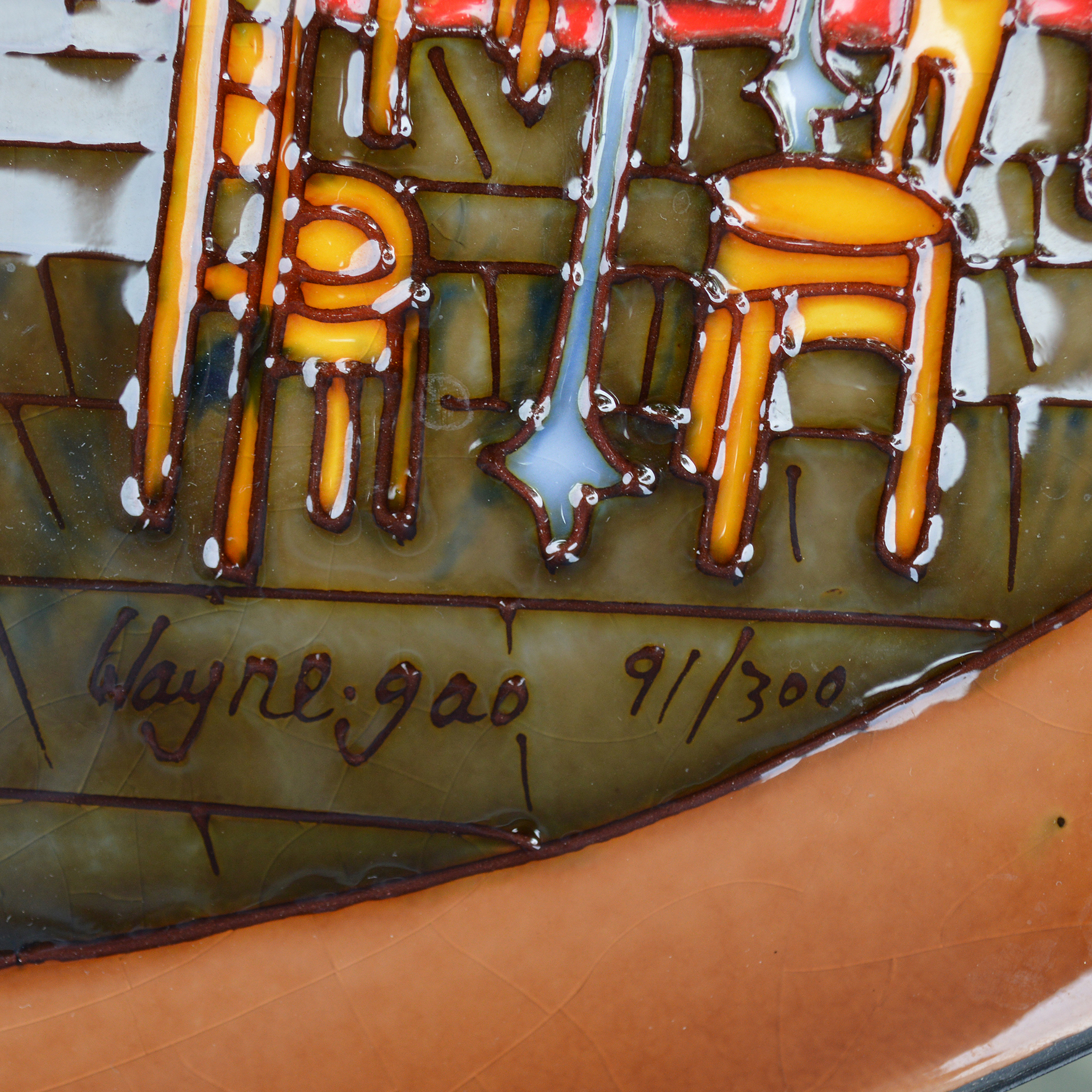 Wayne Gao Signed Ceramic Top Table and Chairs from Dayton Art Institute