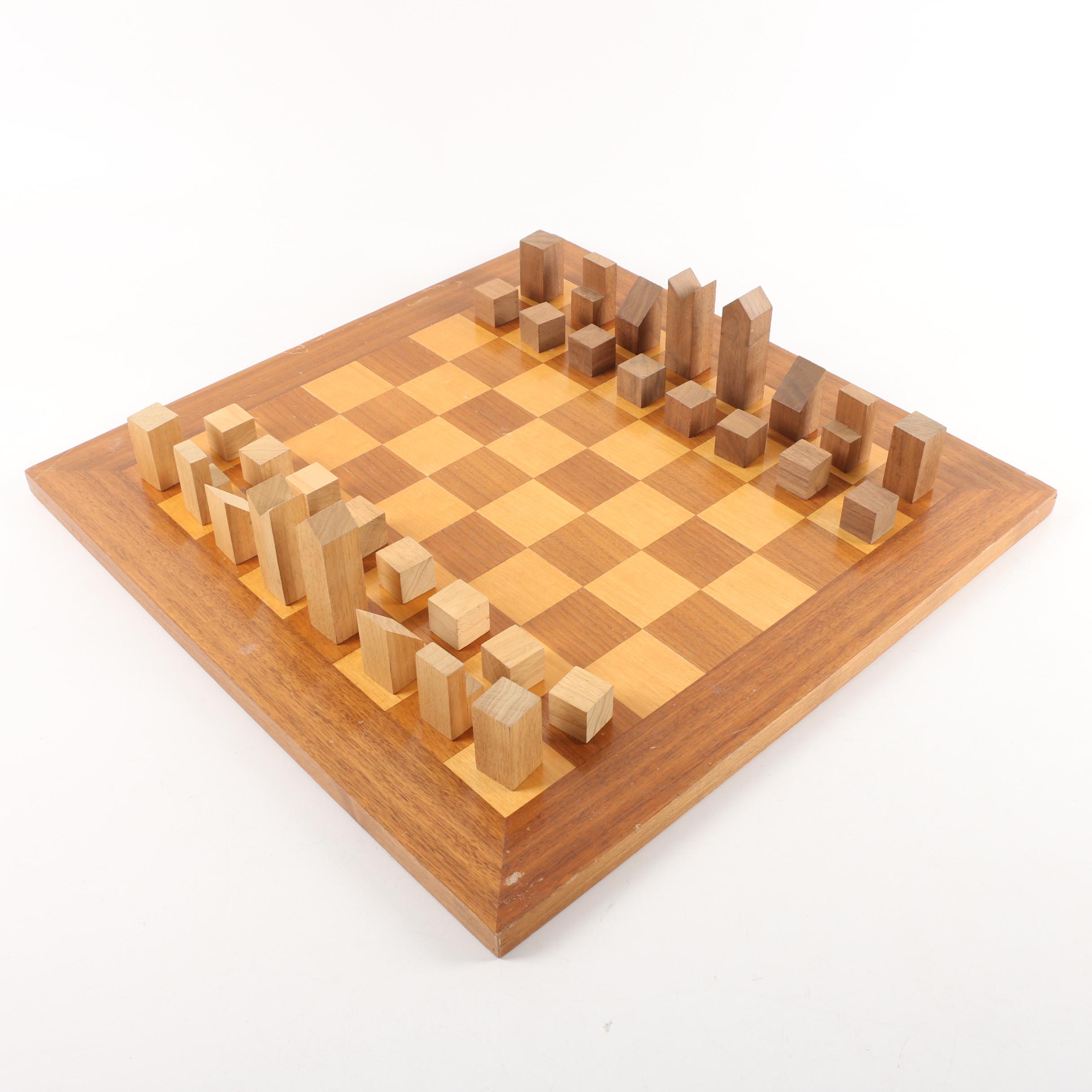 Berea College Woodcraft Handmade Chess Set