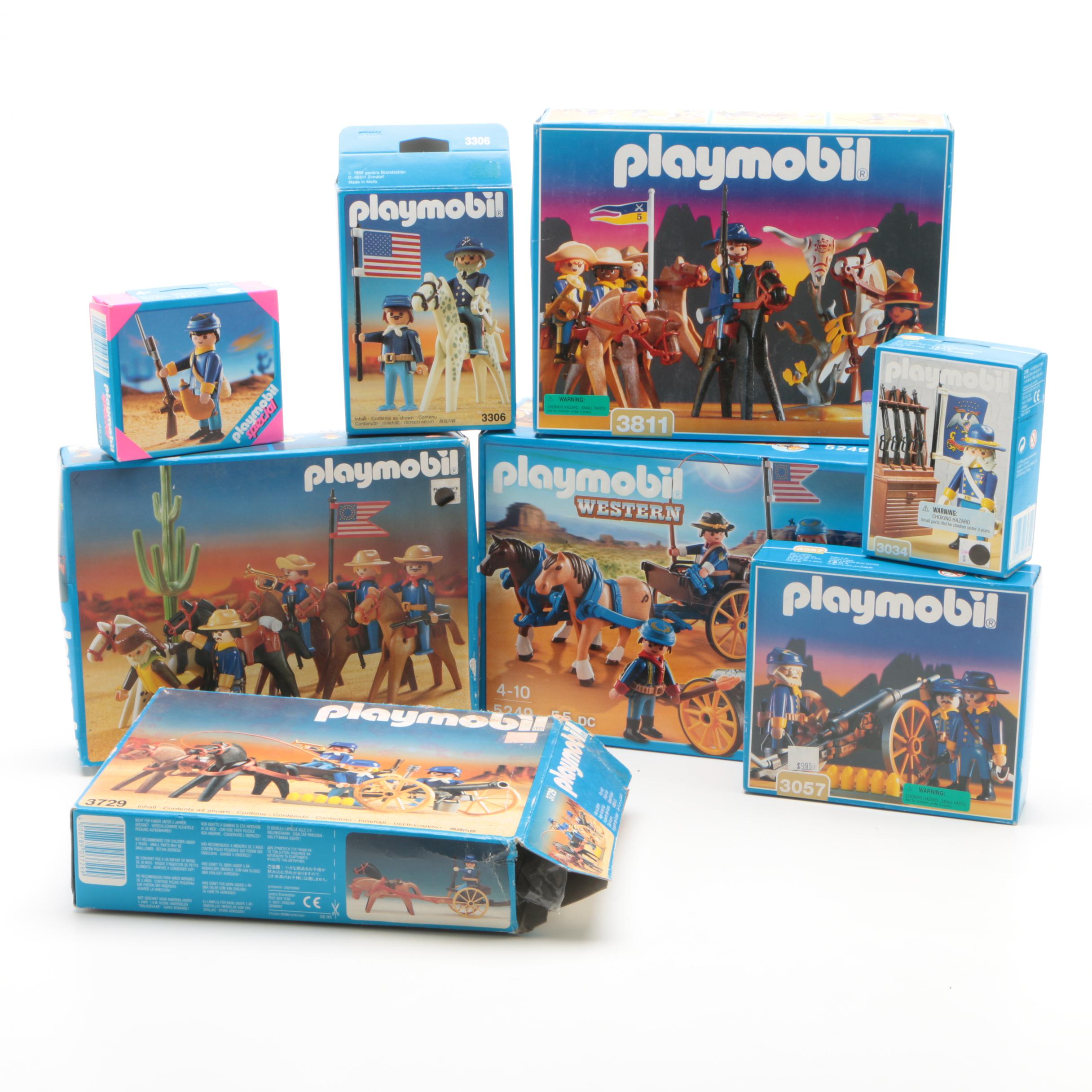 Playmobil Western and Soldier Themed Sets Including "U.S. Cavalry"