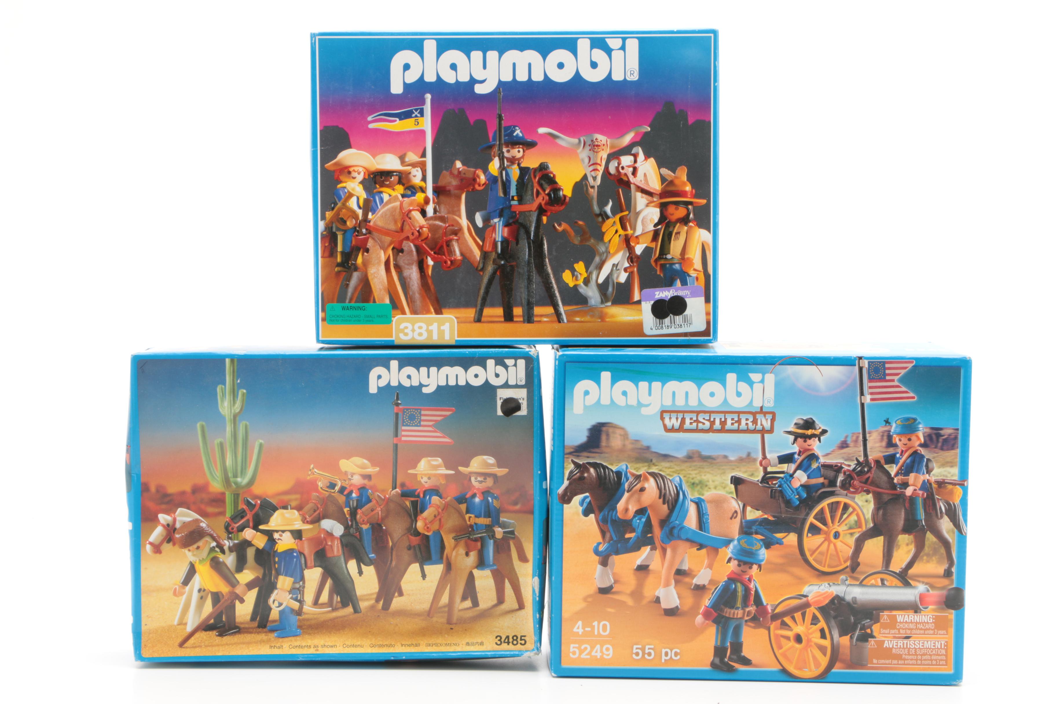 Playmobil Western and Soldier Themed Sets Including "U.S. Cavalry"