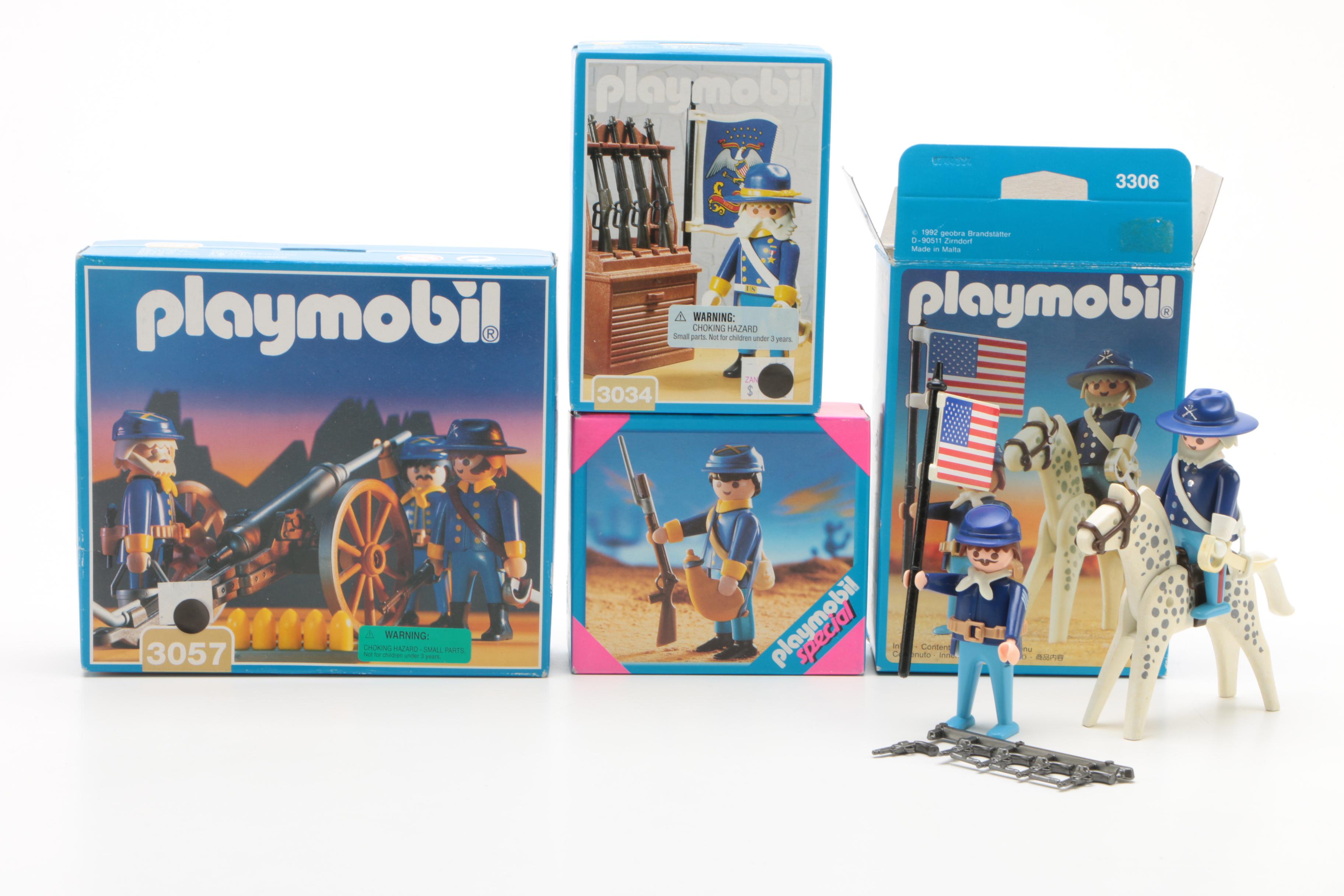 Playmobil Western and Soldier Themed Sets Including "U.S. Cavalry"