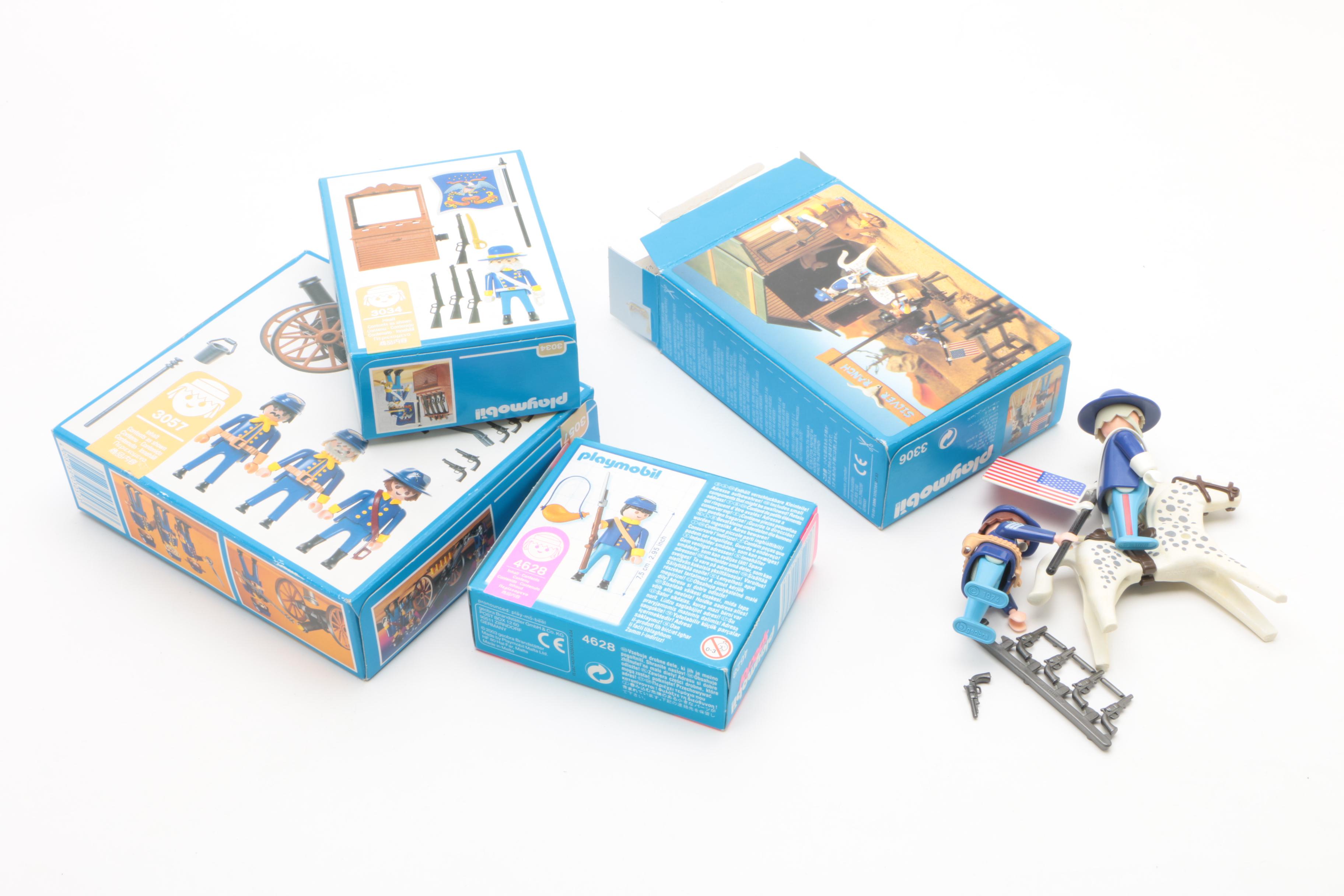 Playmobil Western and Soldier Themed Sets Including "U.S. Cavalry"
