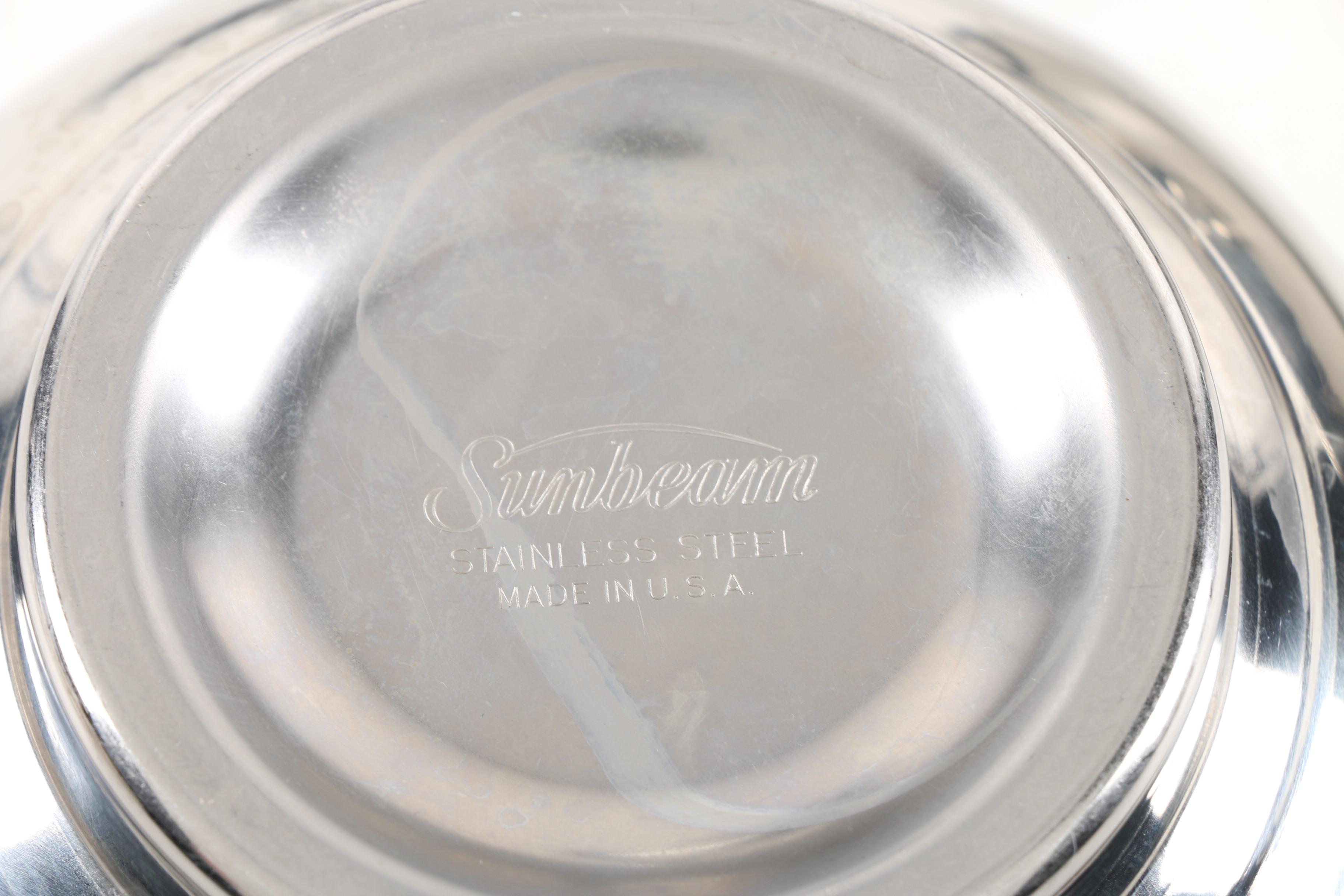 Vintage Sunbeam Mixmaster Stand Mixer with Stainless Steel Bowls