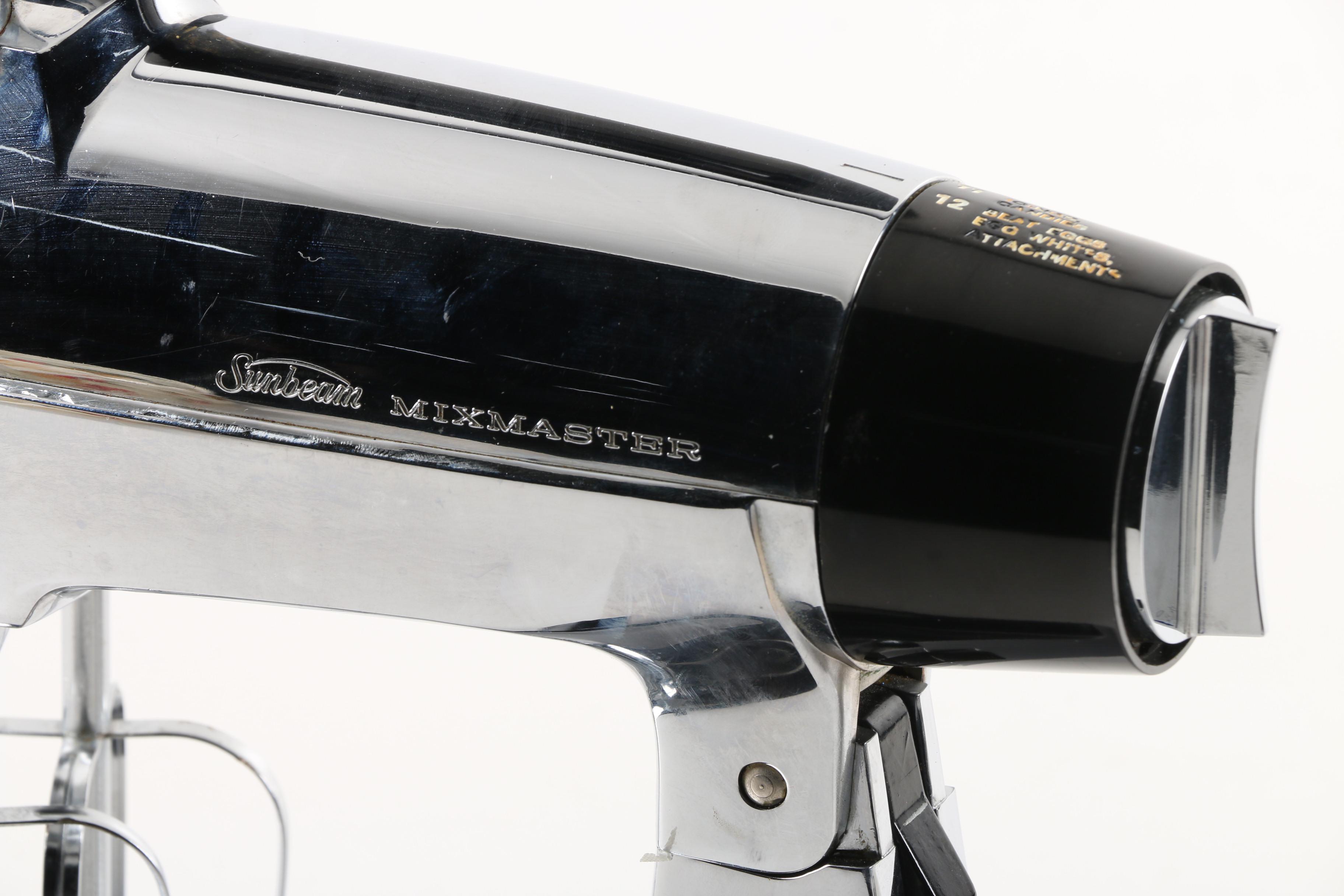 Vintage Sunbeam Mixmaster Stand Mixer with Stainless Steel Bowls