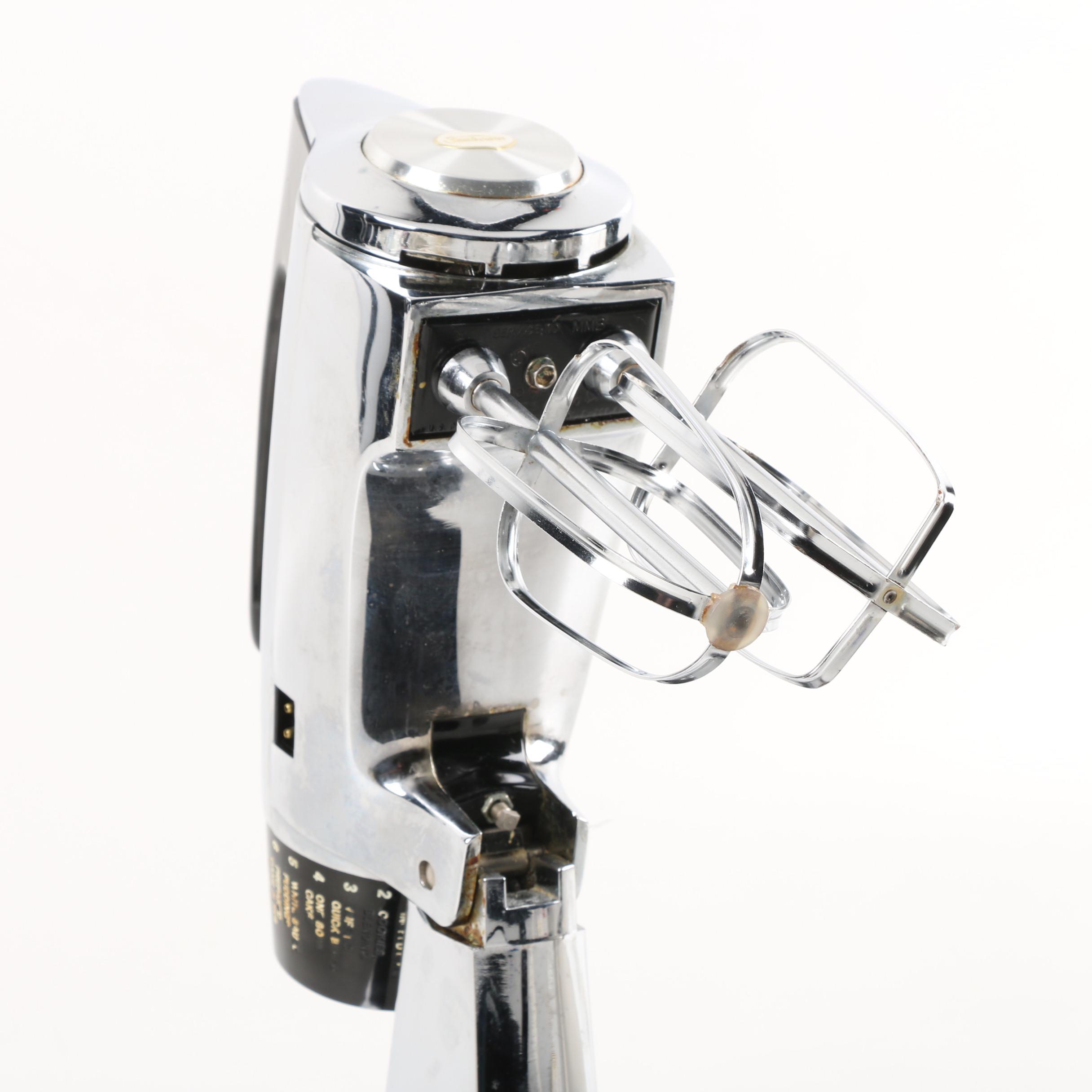 Vintage Sunbeam Mixmaster Stand Mixer with Stainless Steel Bowls