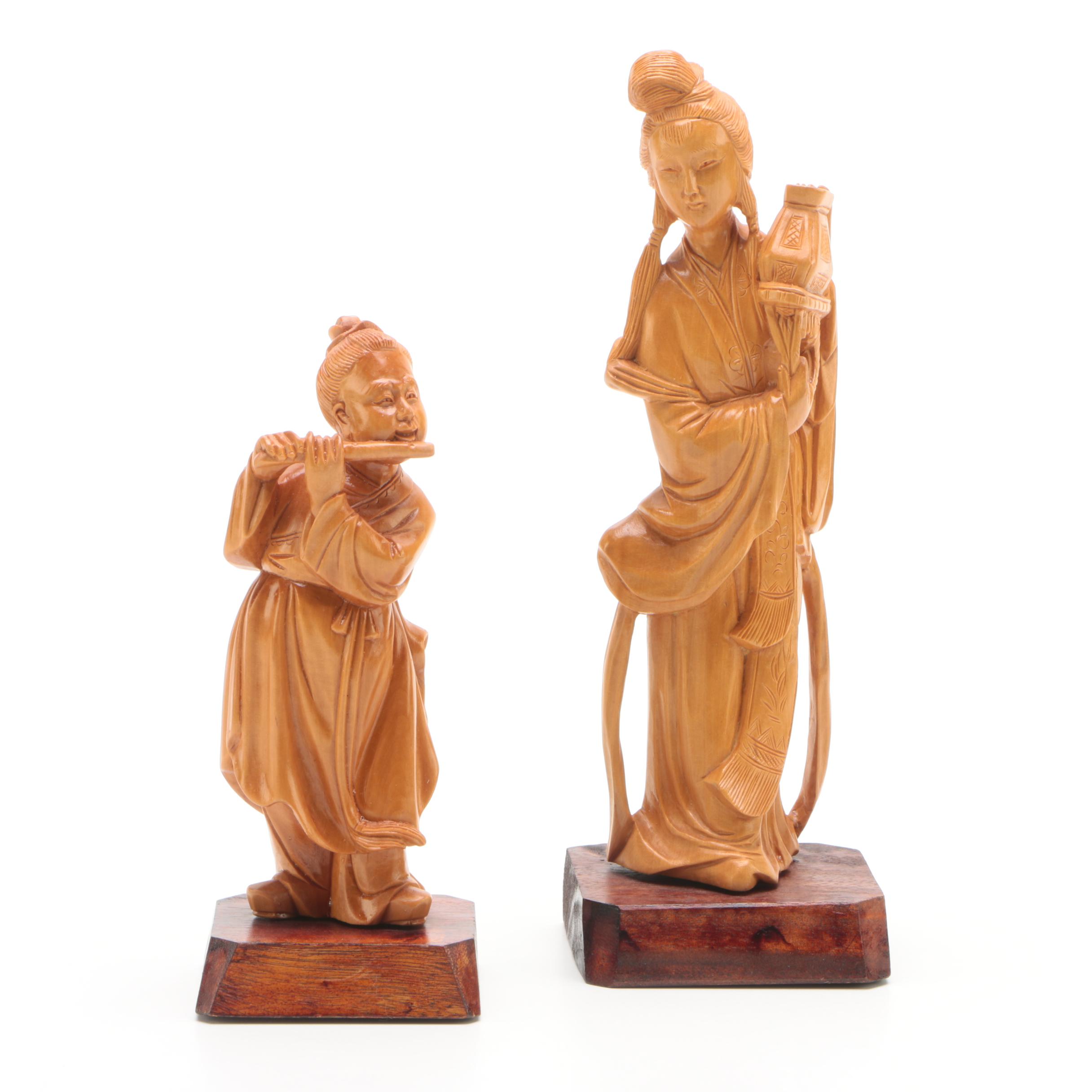 Chinese Carved Wood Figurines