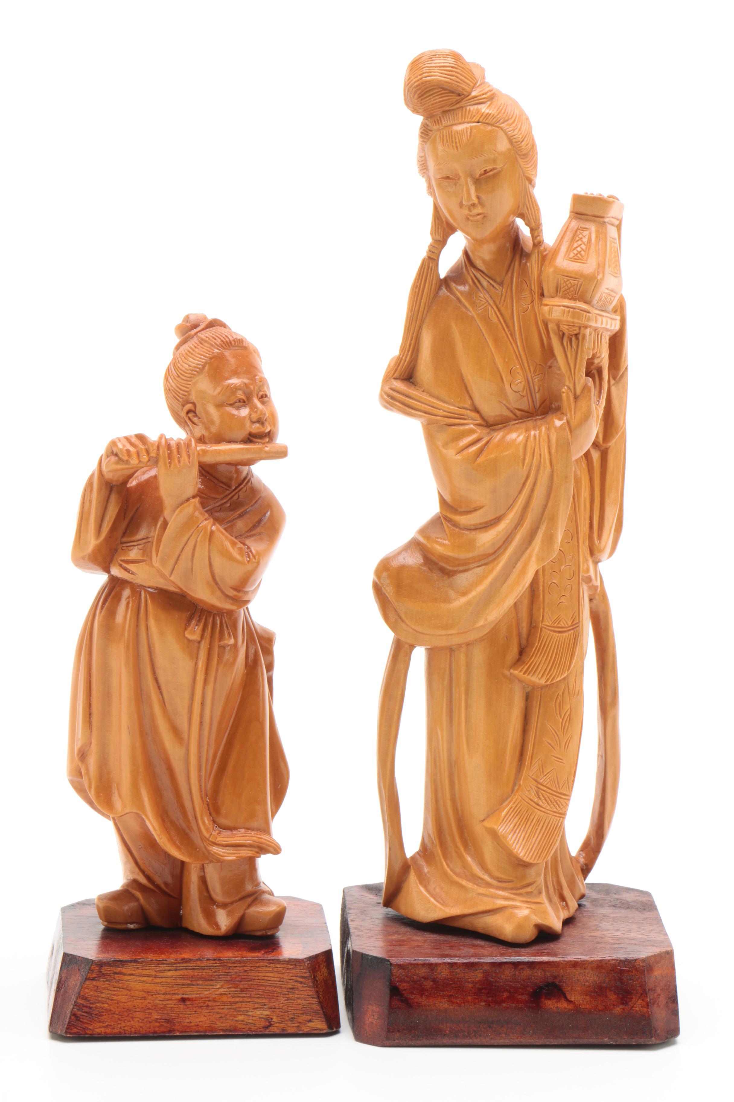 Chinese Carved Wood Figurines