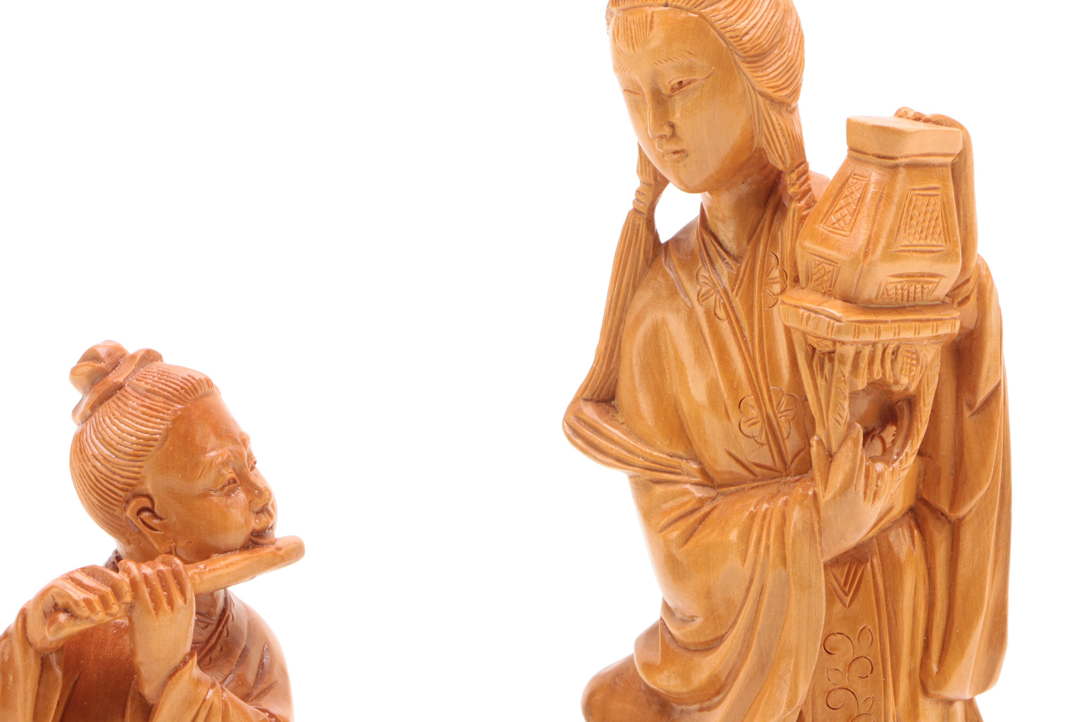 Chinese Carved Wood Figurines