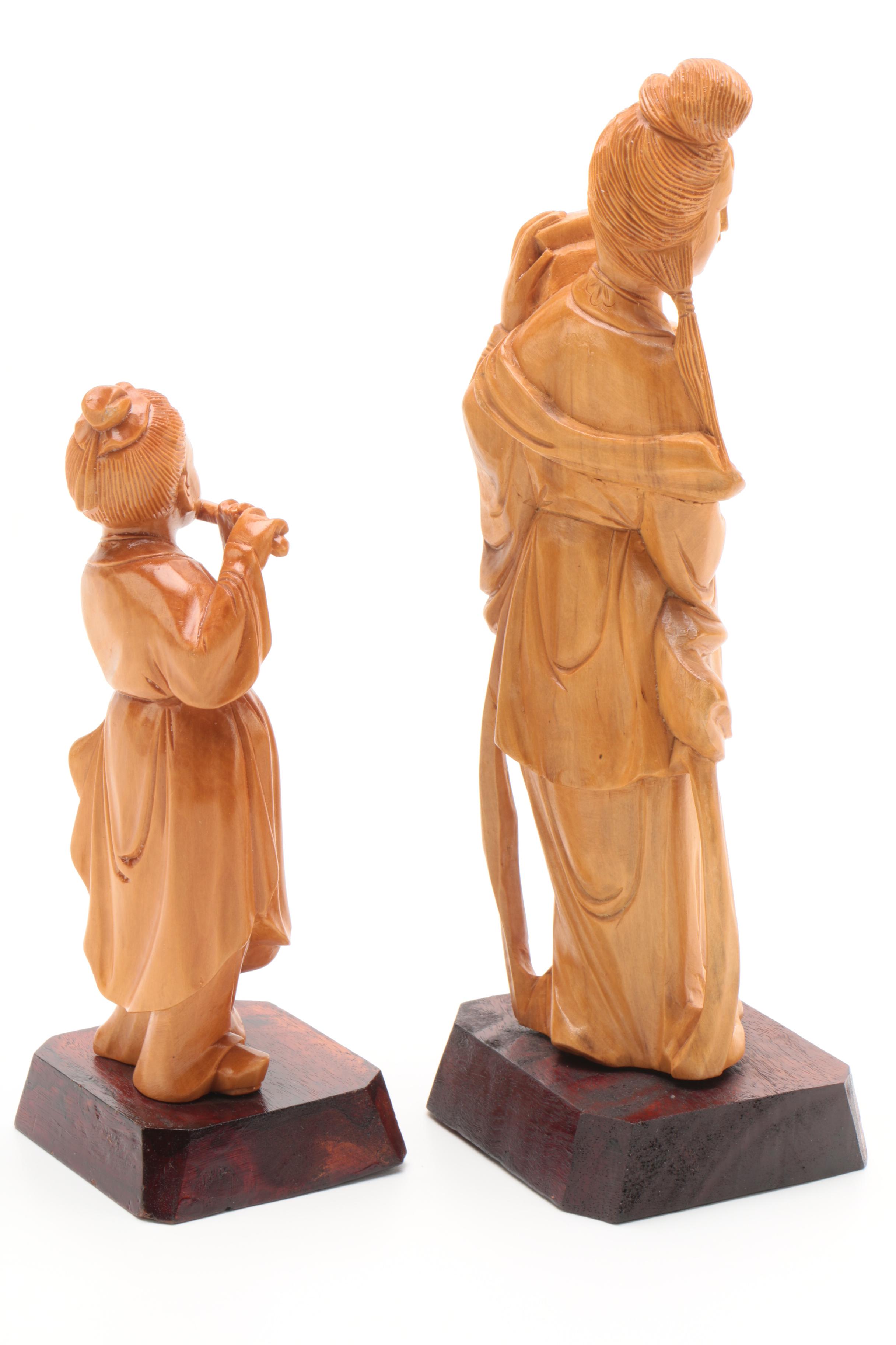 Chinese Carved Wood Figurines
