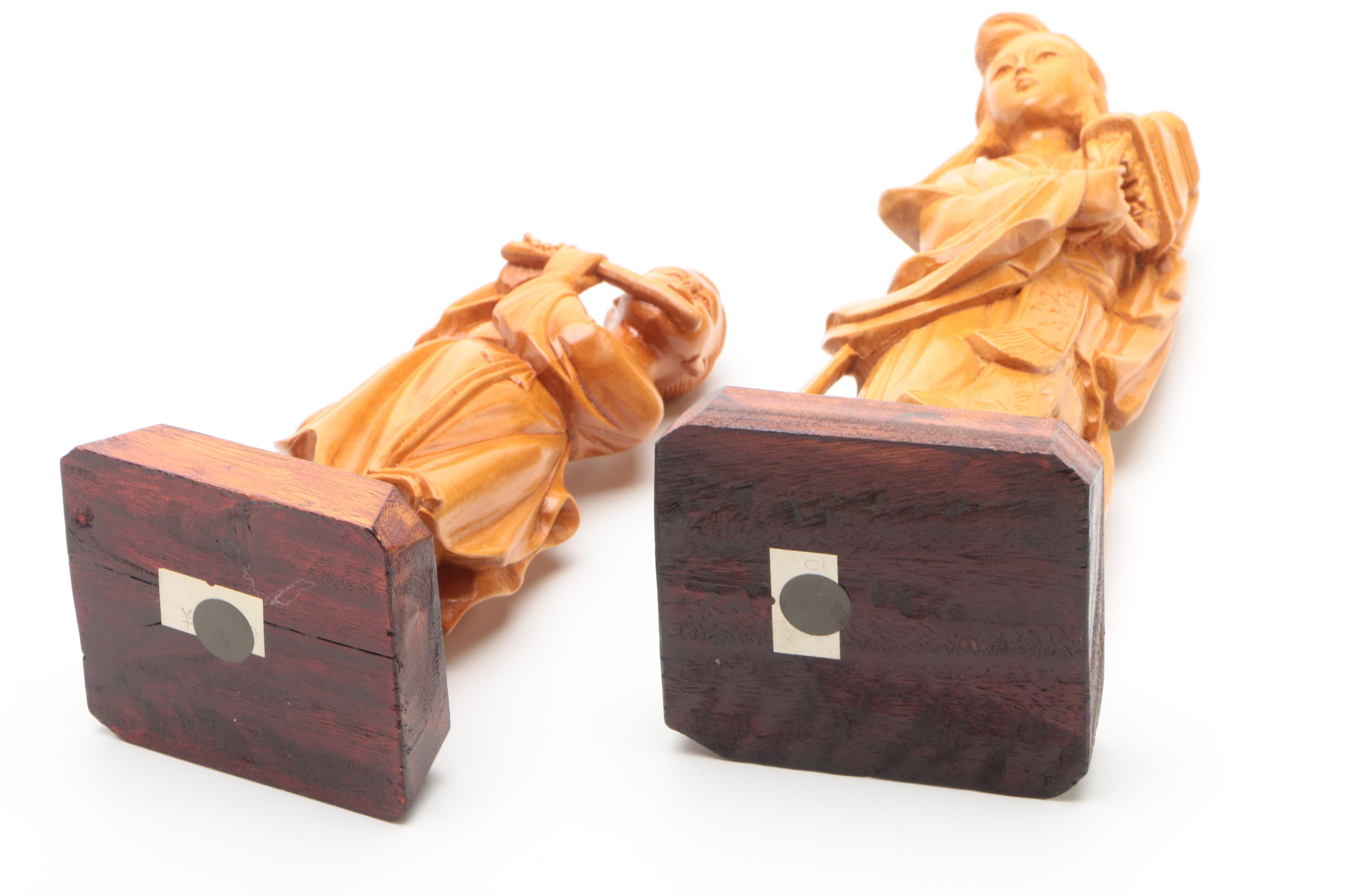 Chinese Carved Wood Figurines