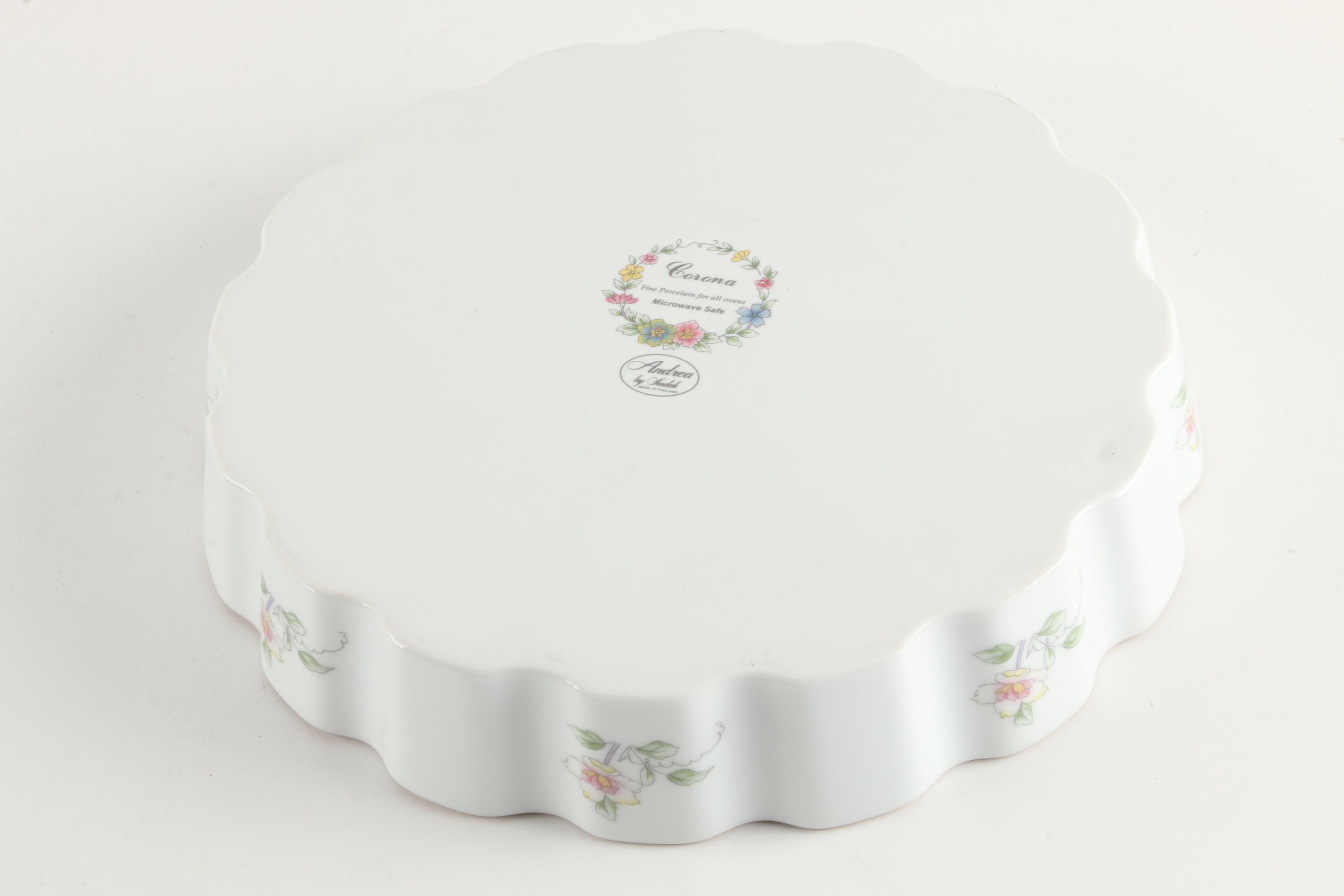 Andrea by Sadek "Corona" Porcelain Quiche Baking Dish