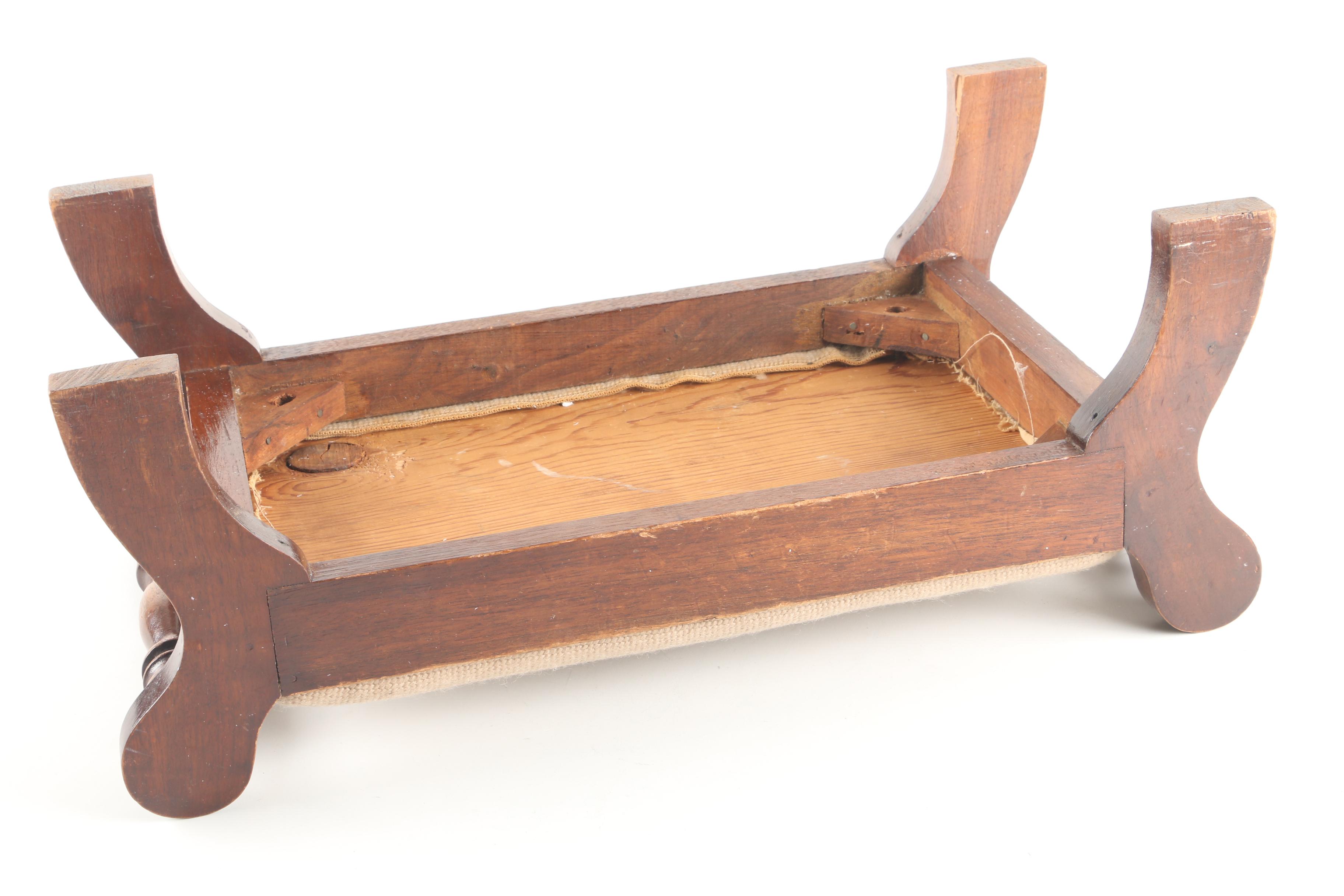 Vintage Needlepoint Footstool