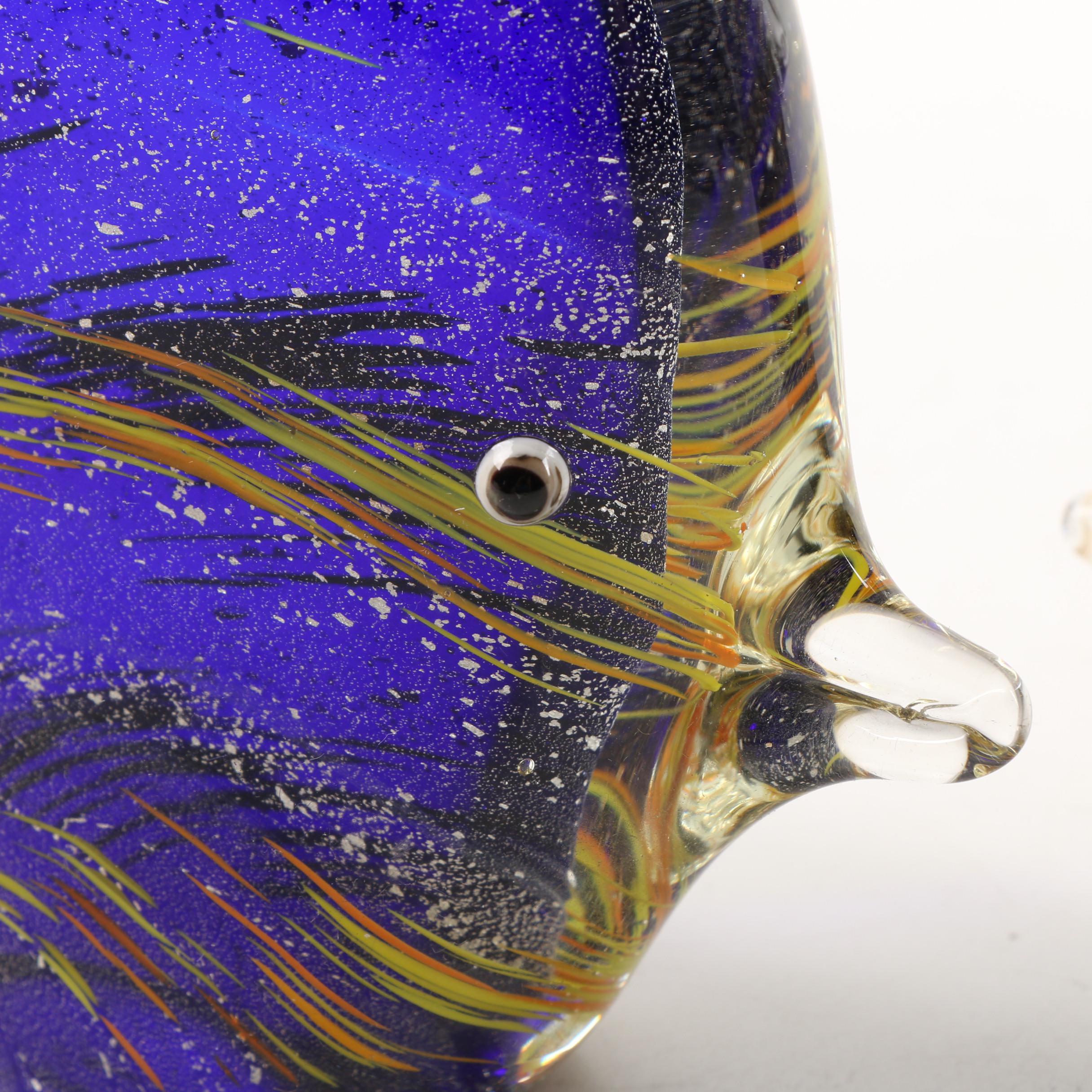 Vintage Murano Style Art Glass Fish Sculptures