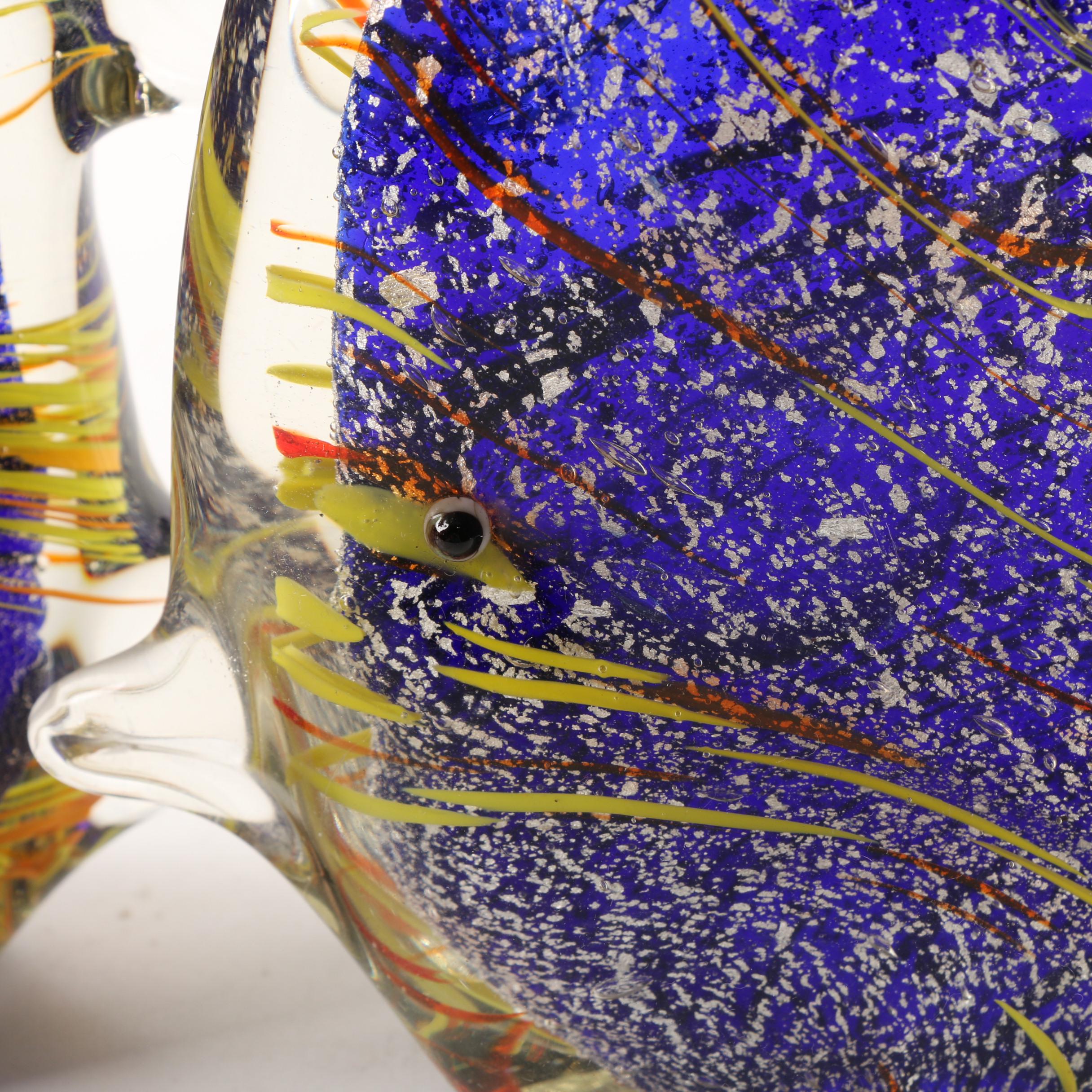 Vintage Murano Style Art Glass Fish Sculptures