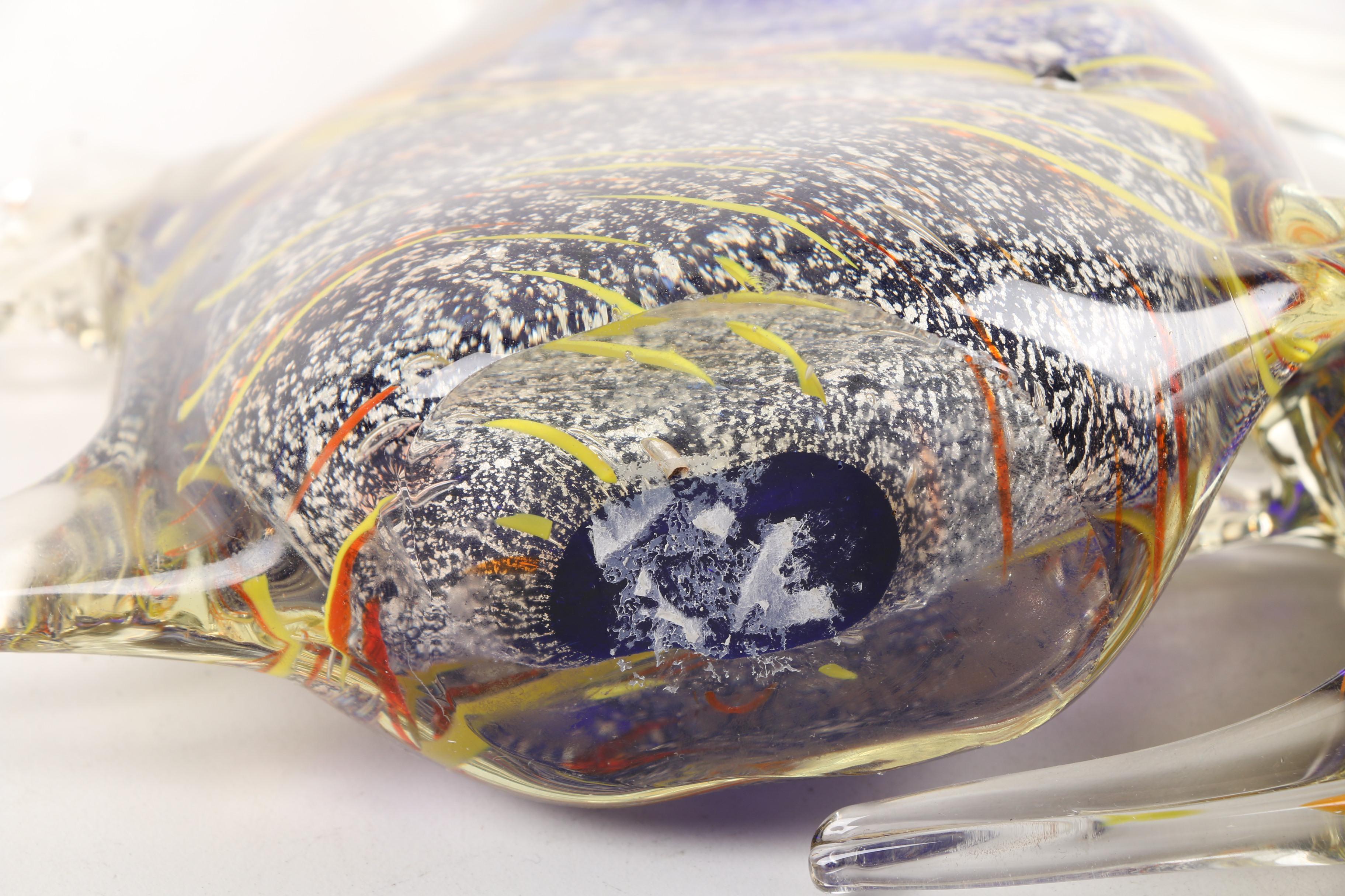 Vintage Murano Style Art Glass Fish Sculptures