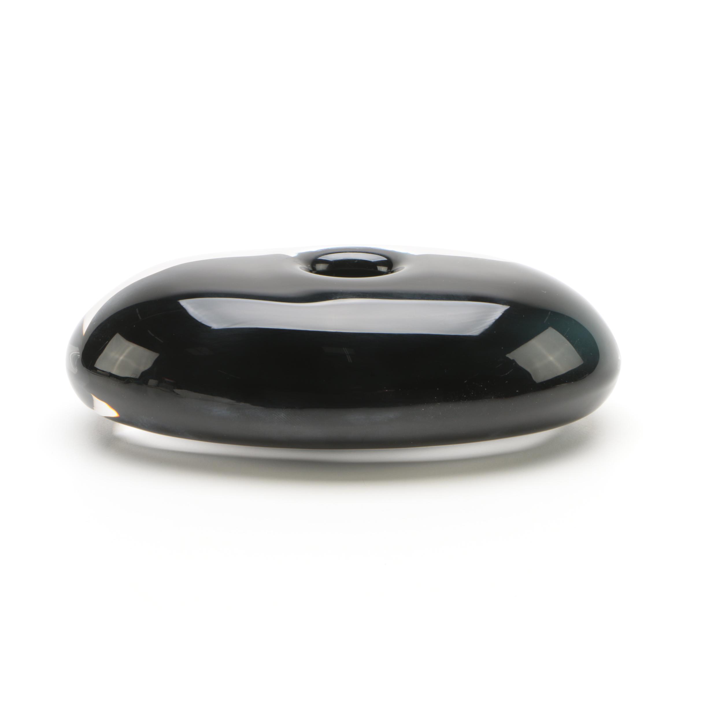 Orrefors Lena Bergstrom Black Crystal Vase