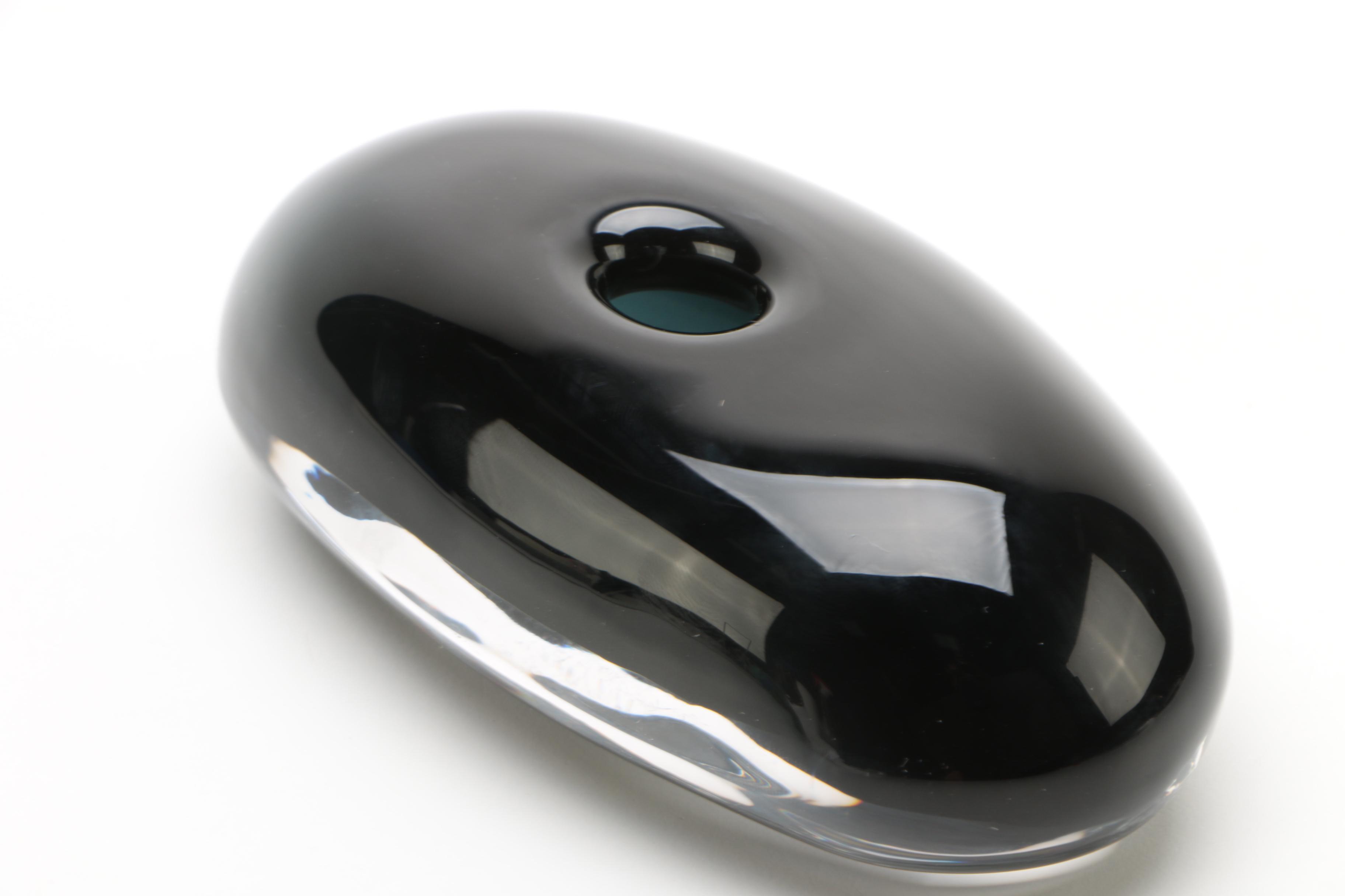 Orrefors Lena Bergstrom Black Crystal Vase