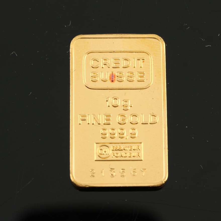 Credit Suisse 10 Gram Gold Ingot