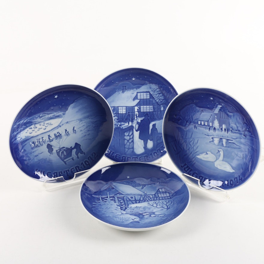 Bing & Grondahl Porcelain Christmas Plates 1972 to 1975