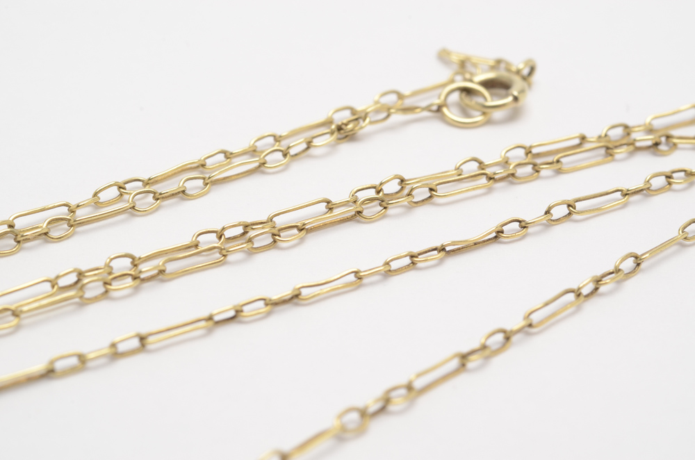 14K Yellow Gold Art Nouveau Jadeite and Pearl Necklace