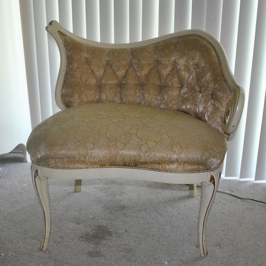 Asymmetrical Hollywood Regency Style Lounge Chair