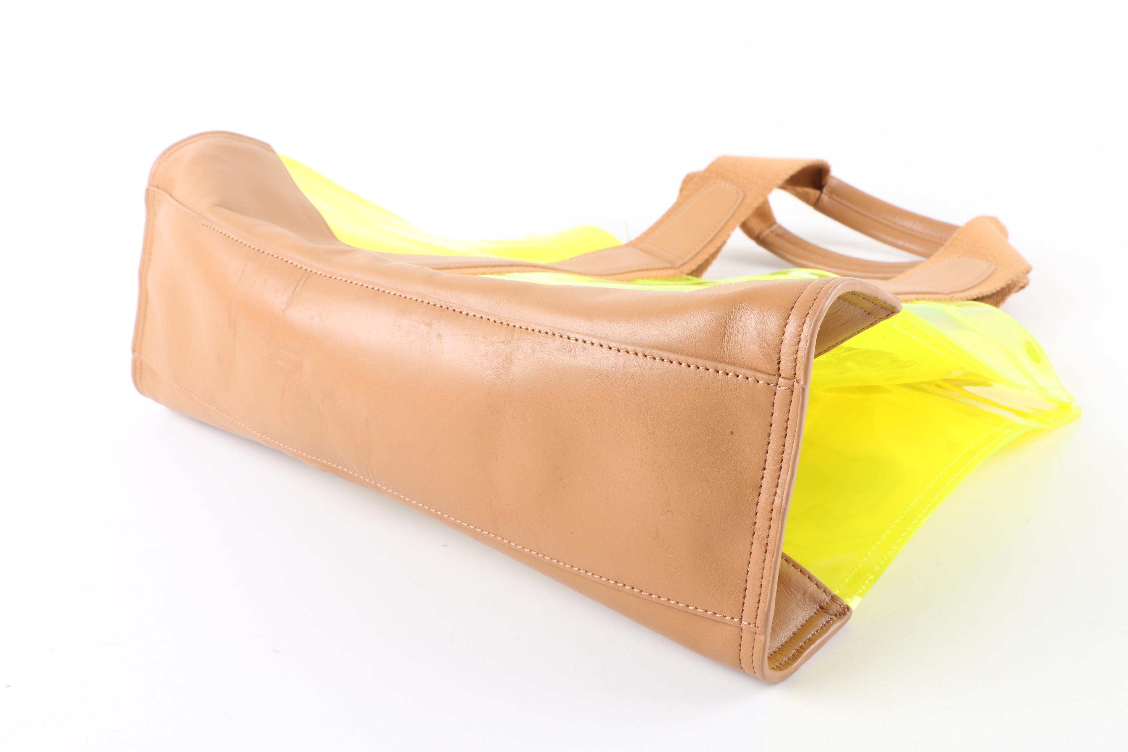 Tory Burch Plastic and Leather Tote Bag