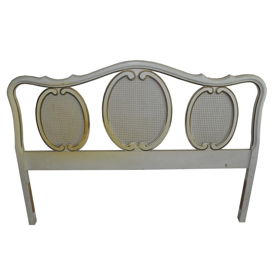 Cream and Gold Louis XV Style Full Size Headboard