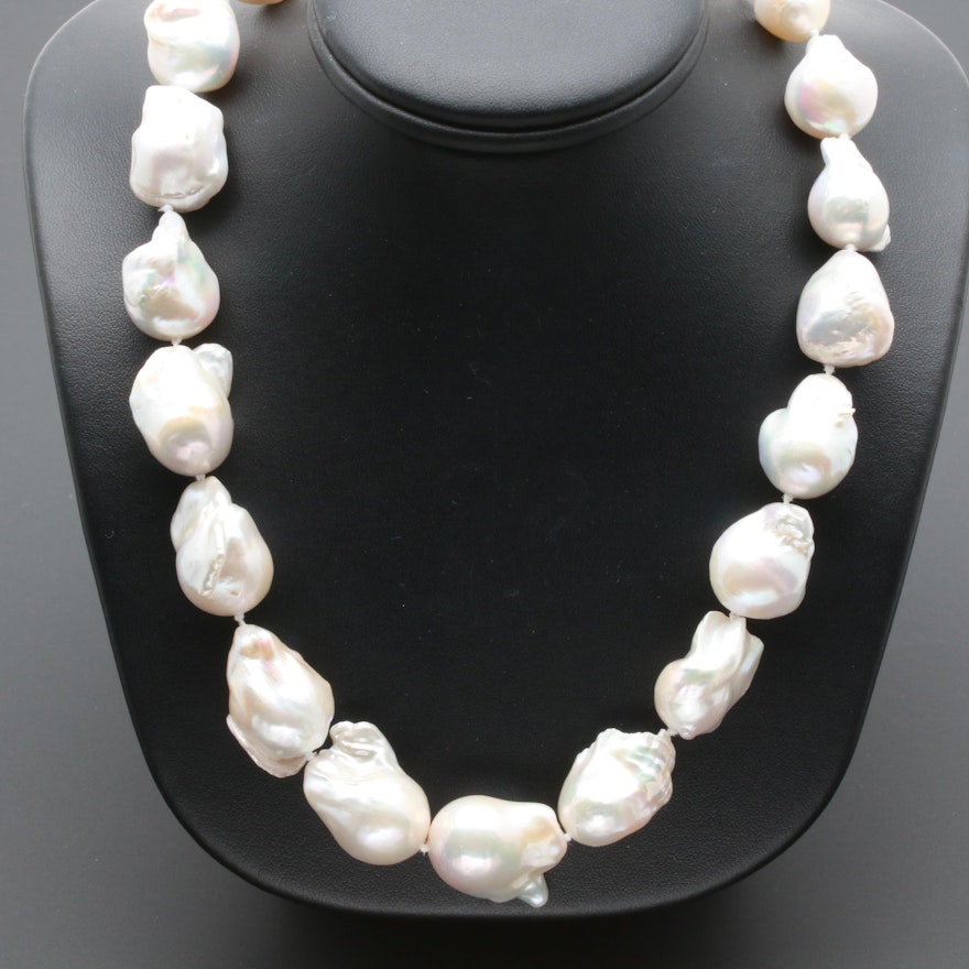 Sterling Silver Cultured Pearl Necklace