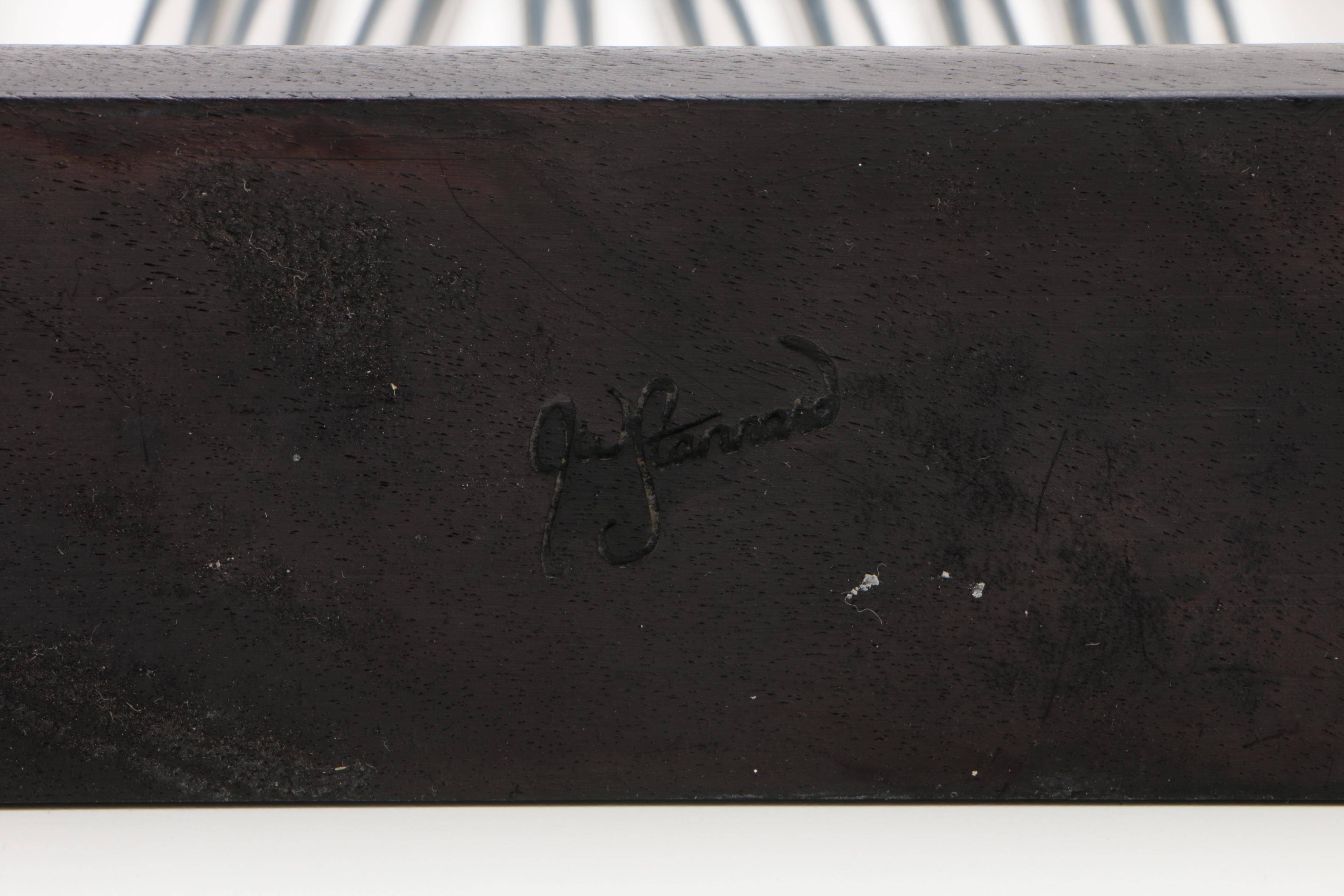 J.W. Stannard Nine Bar Single Row Tabletop Wind Chimes Bell Tree