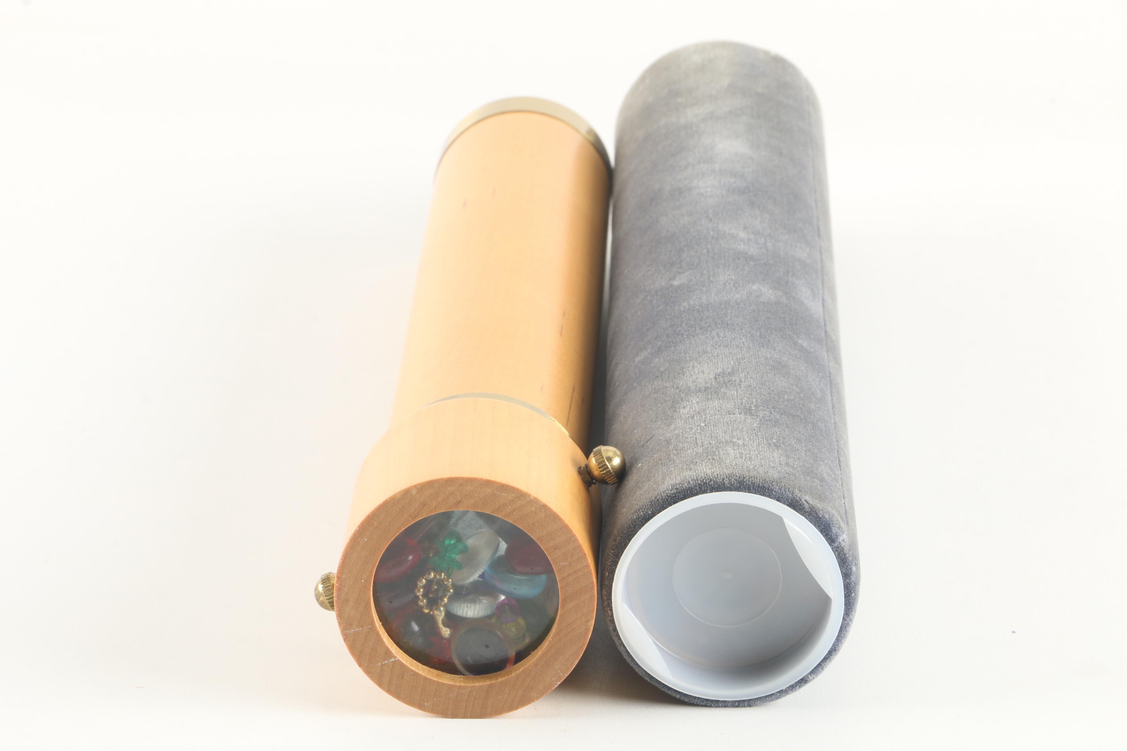 Wood and Fabric Covered Kaleidoscopes